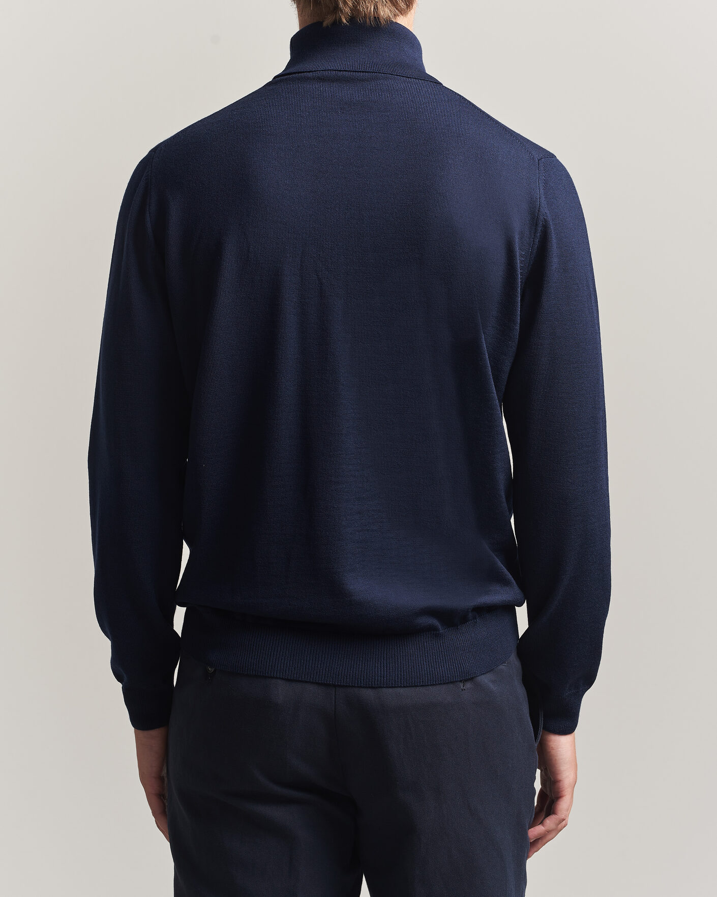 Herre | Gensere | Stenströms | Merino Rollneck Navy