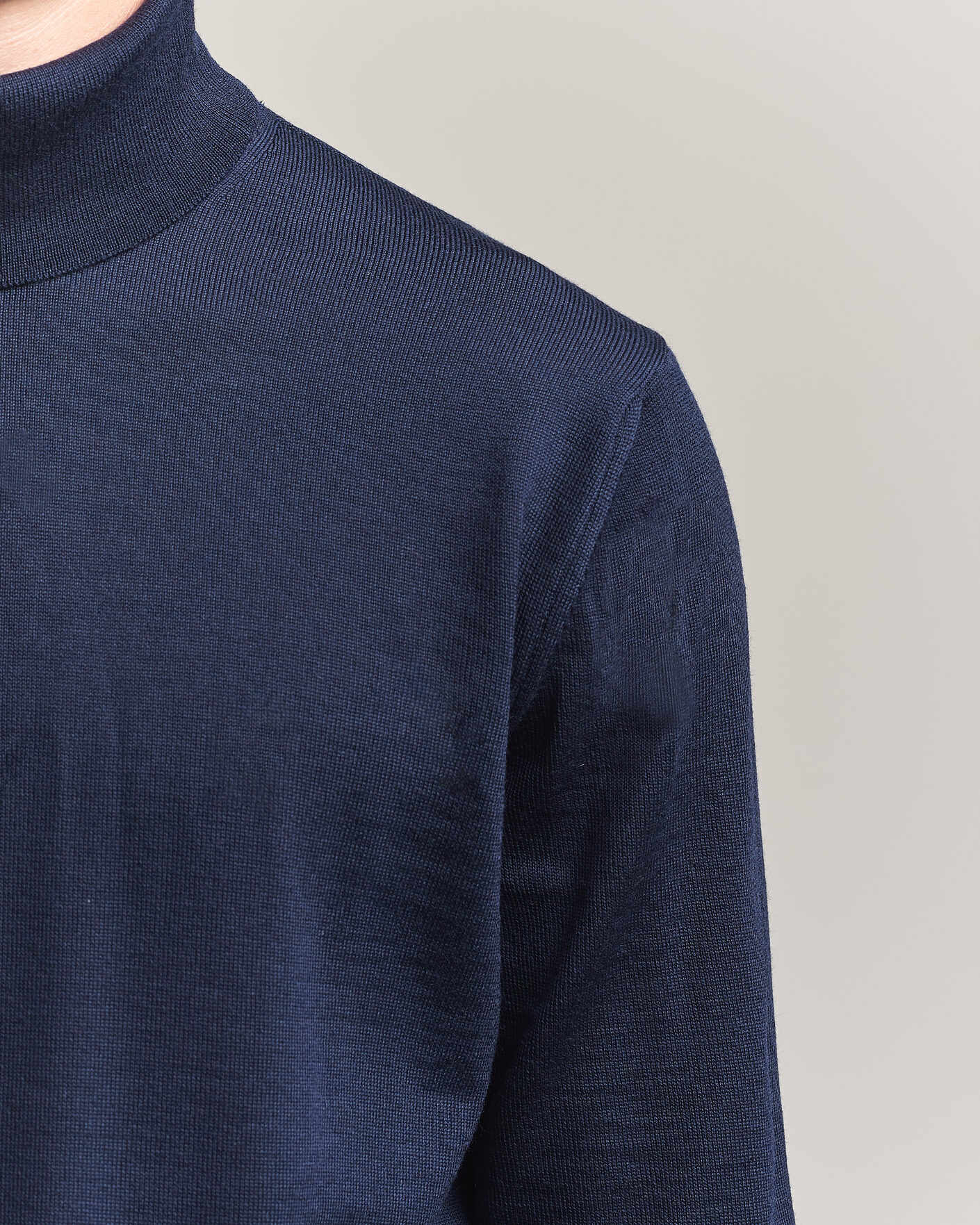 Herre | Gensere | Stenströms | Merino Rollneck Navy