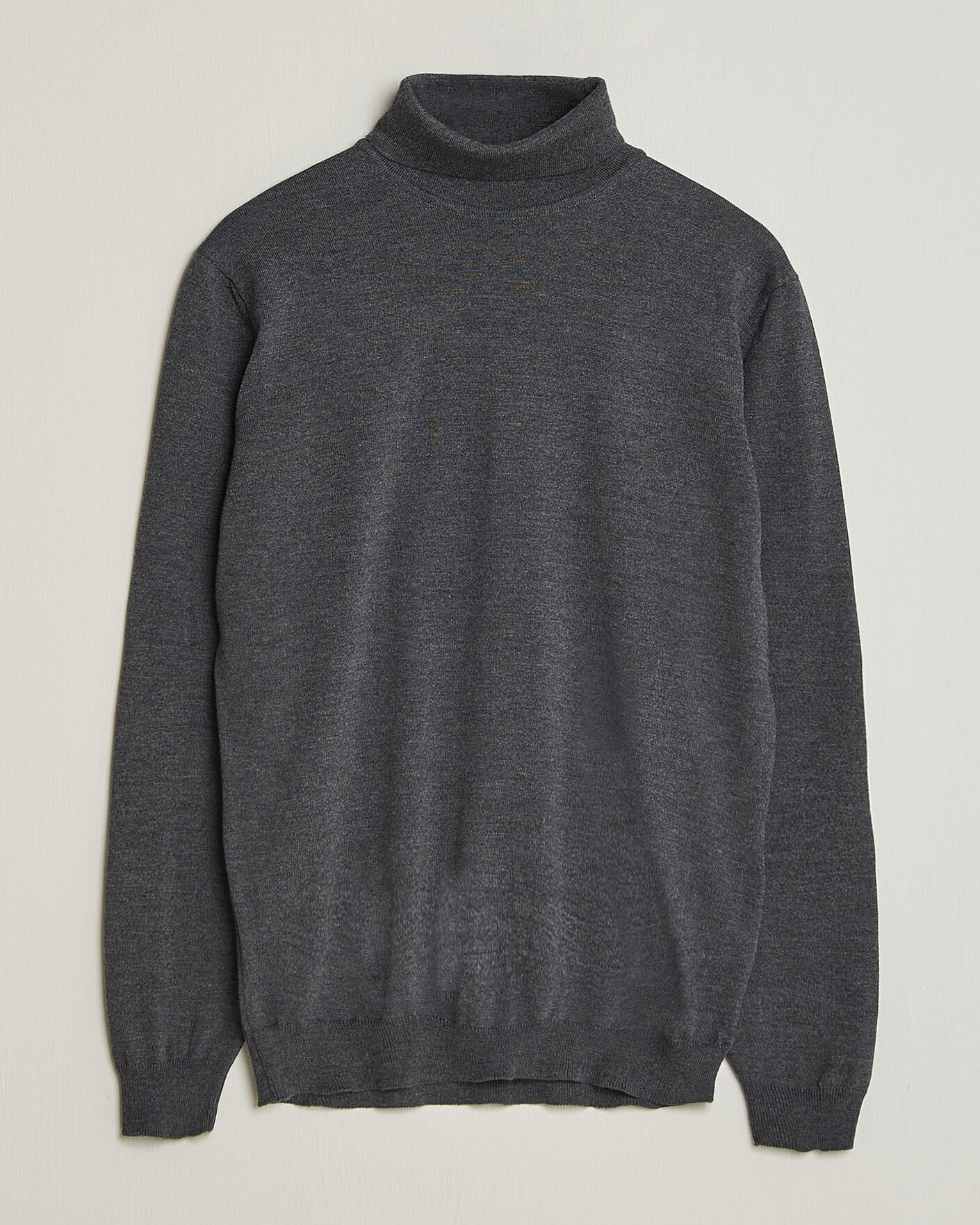 Herre | Gensere | Stenströms | Merino Rollneck Dark Grey