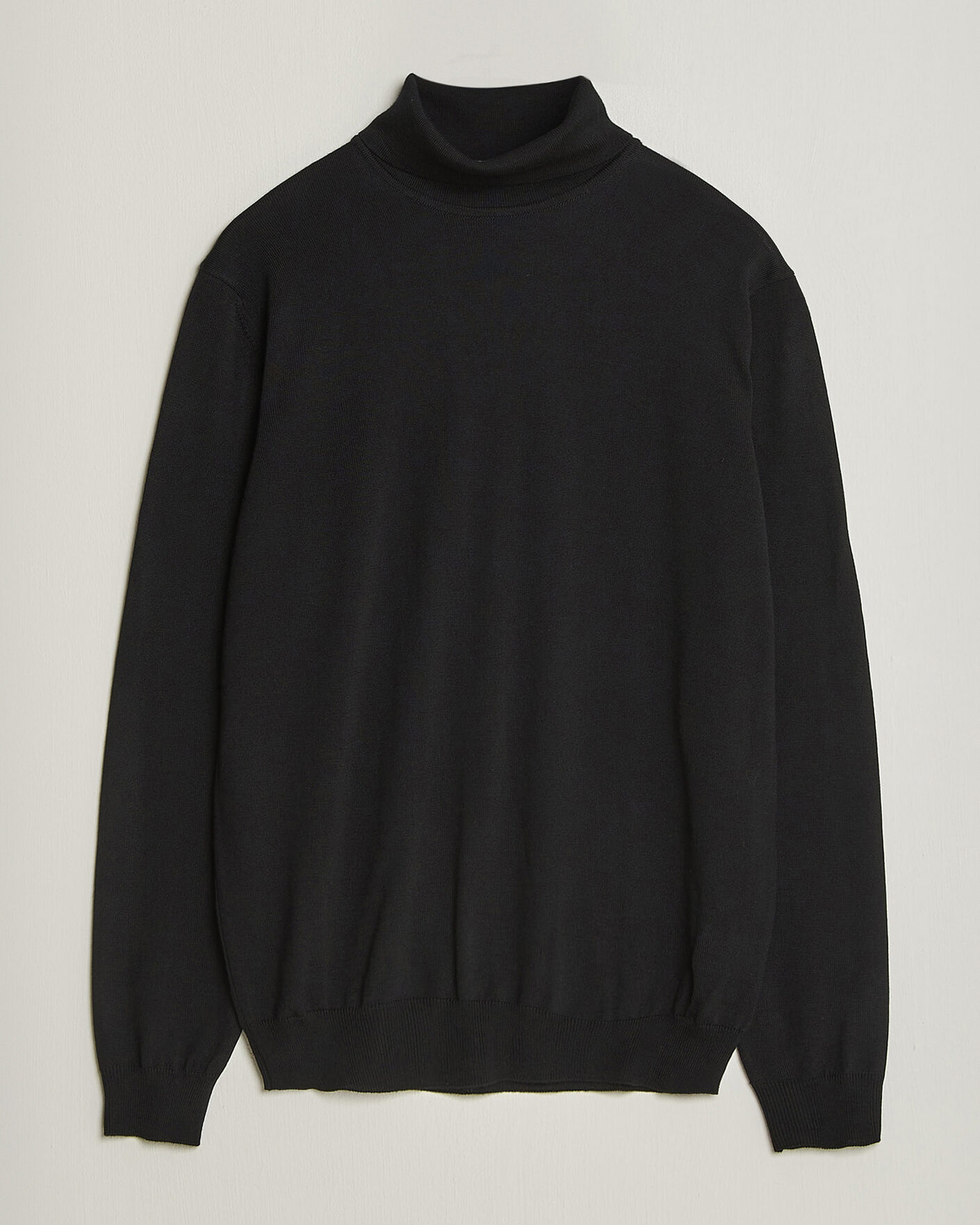 Herre | Gensere | Stenströms | Merino Rollneck Black