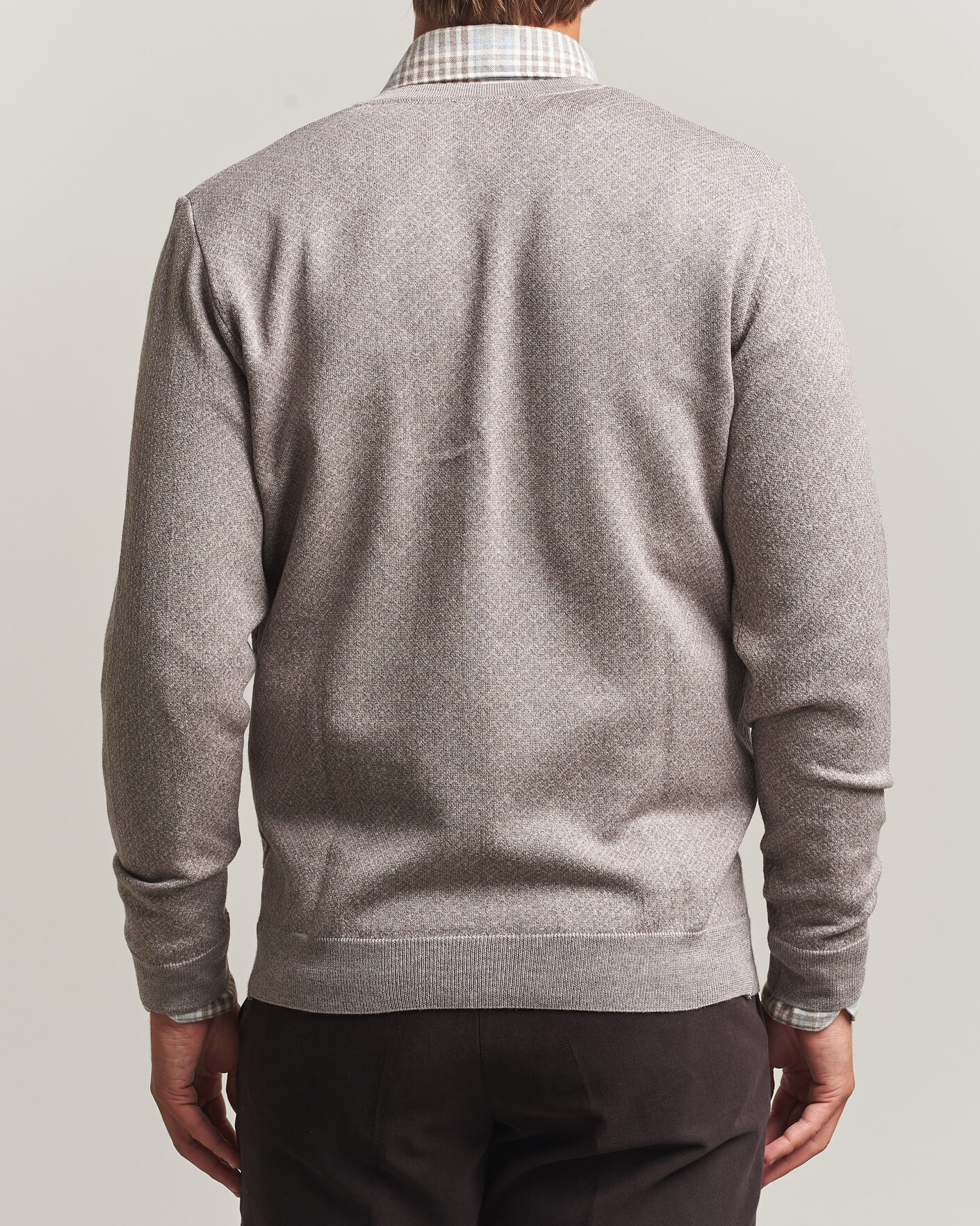 Herre | Gensere | Stenströms | Merino Jaquard Cardigan Beige