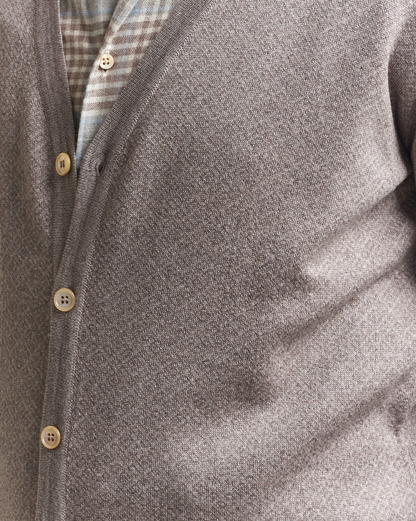 Herre | Gensere | Stenströms | Merino Jaquard Cardigan Beige