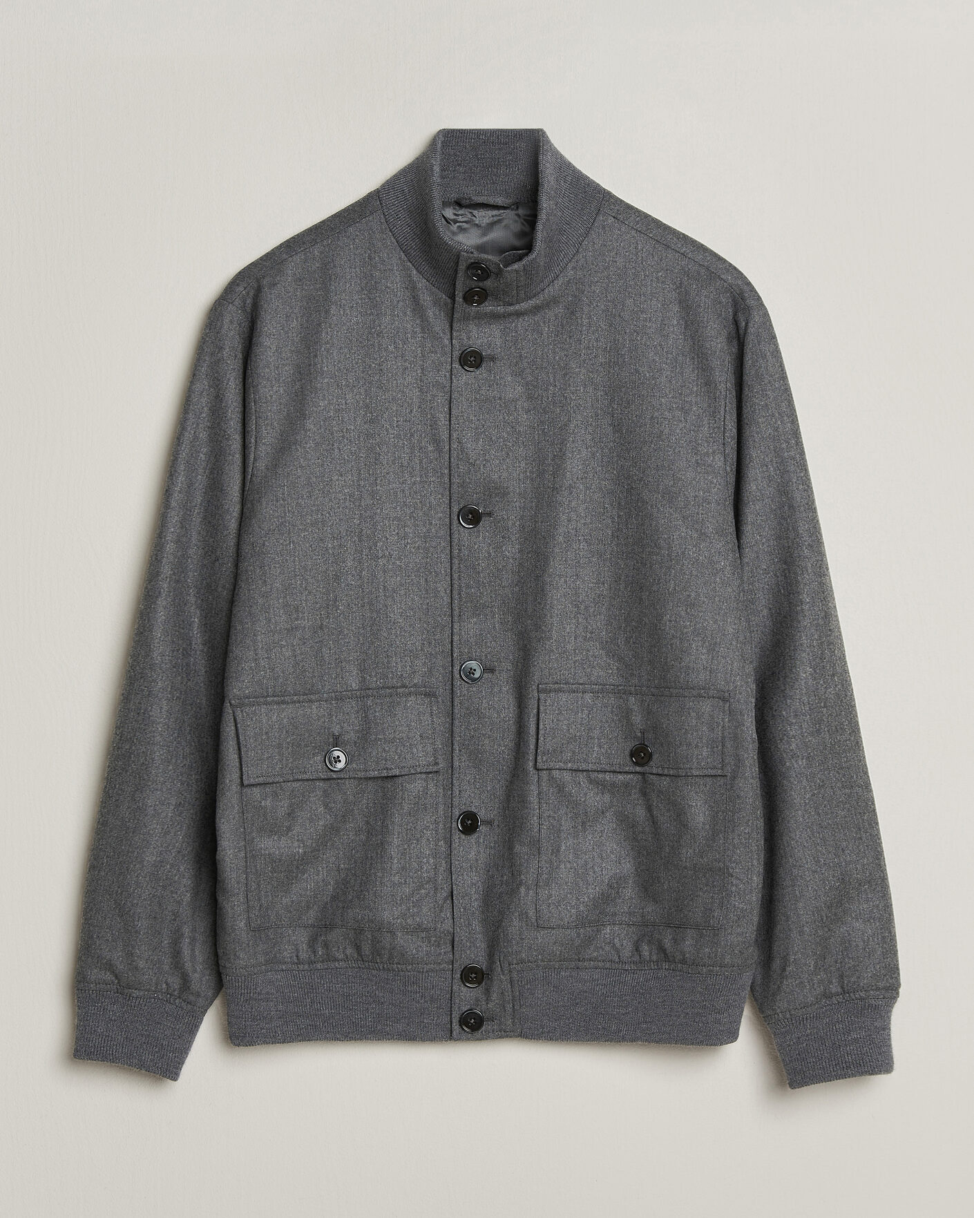 Herre | Jakker | Stenströms | Flannel Bomber Jacket Grey