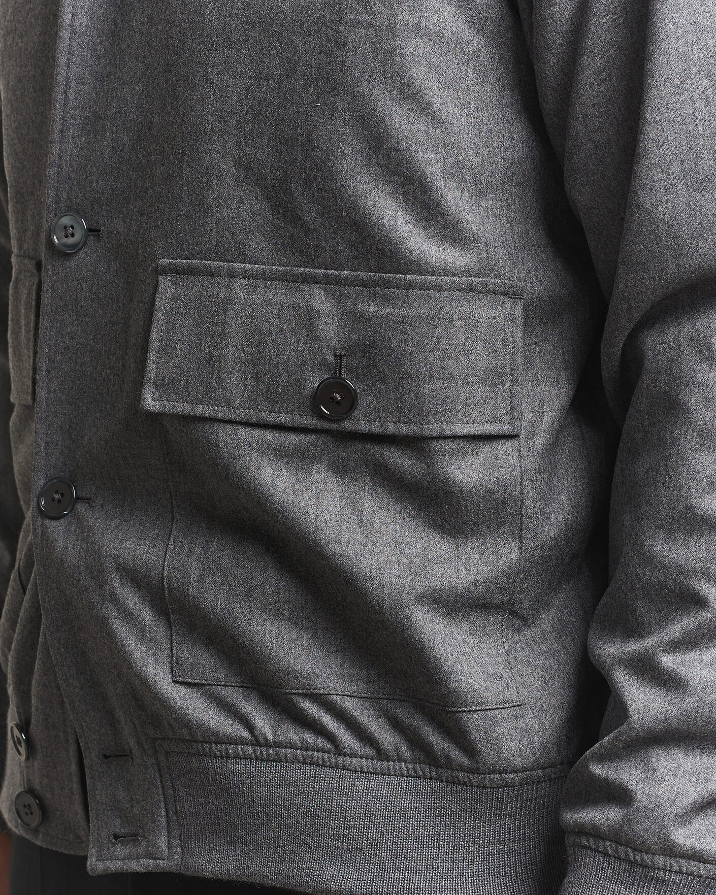 Herre | Jakker | Stenströms | Flannel Bomber Jacket Grey