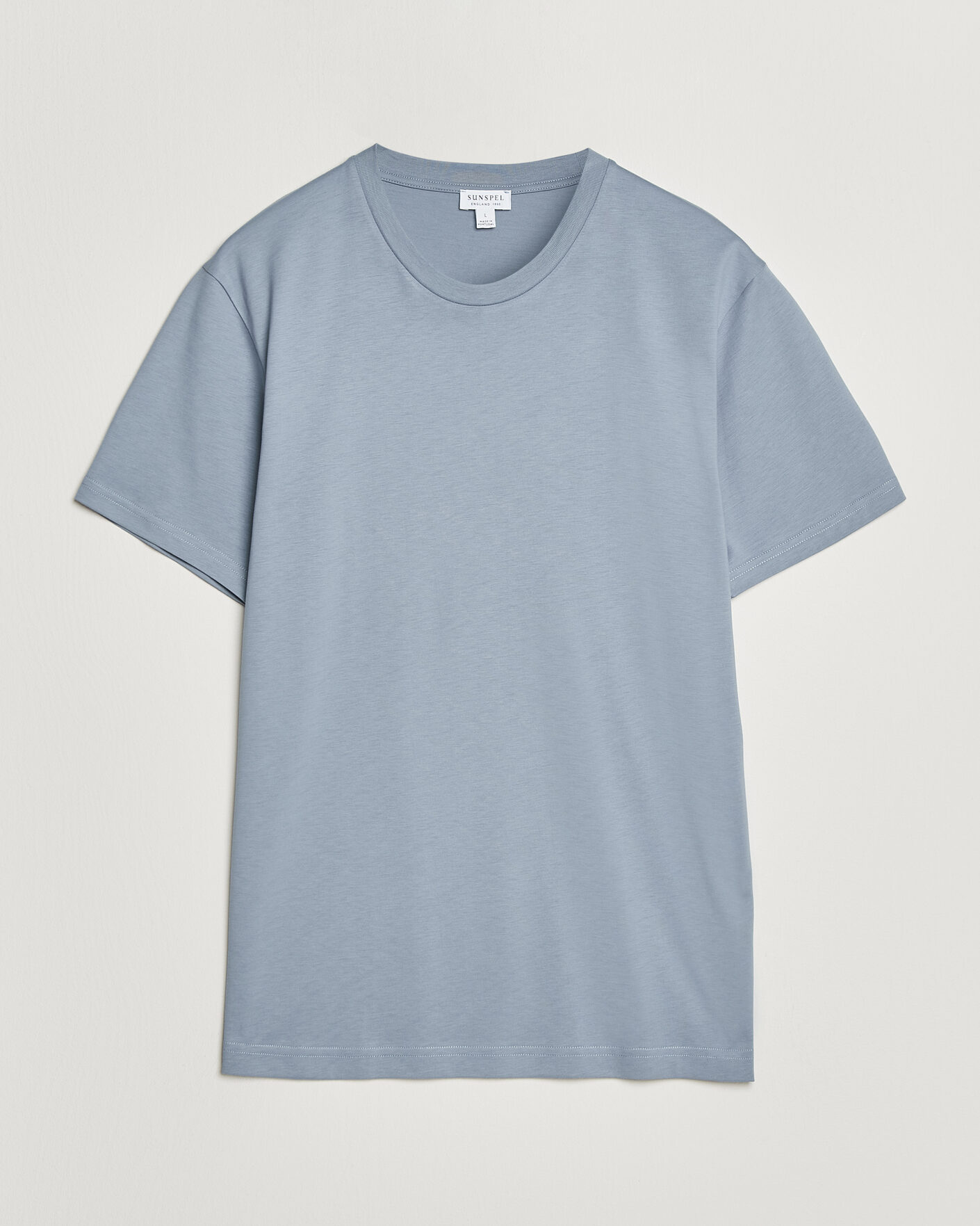 Herre | T-Shirts | Sunspel | Riviera Midweight T-Shirt Powder Blue