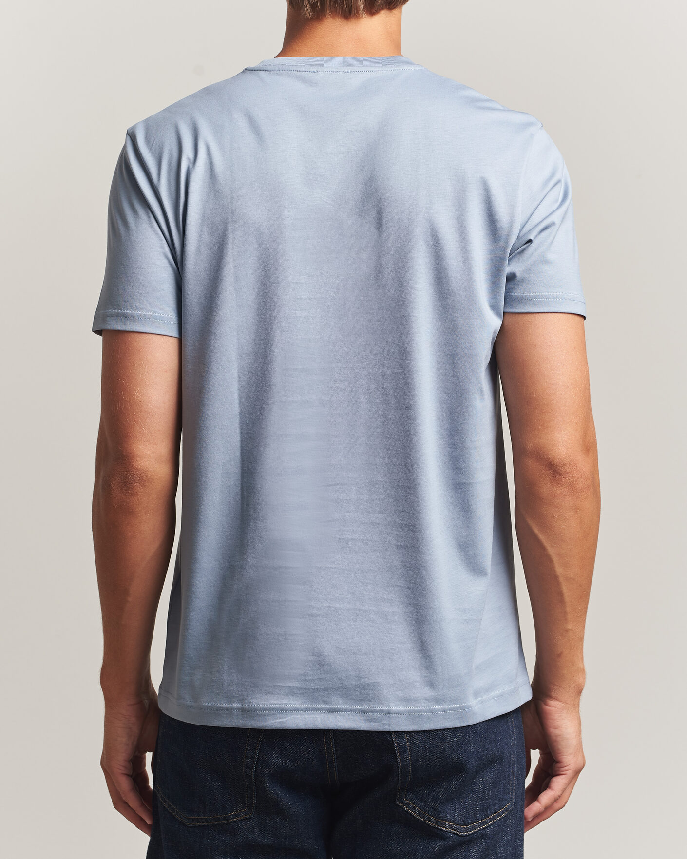 Herre | T-Shirts | Sunspel | Riviera Midweight T-Shirt Powder Blue