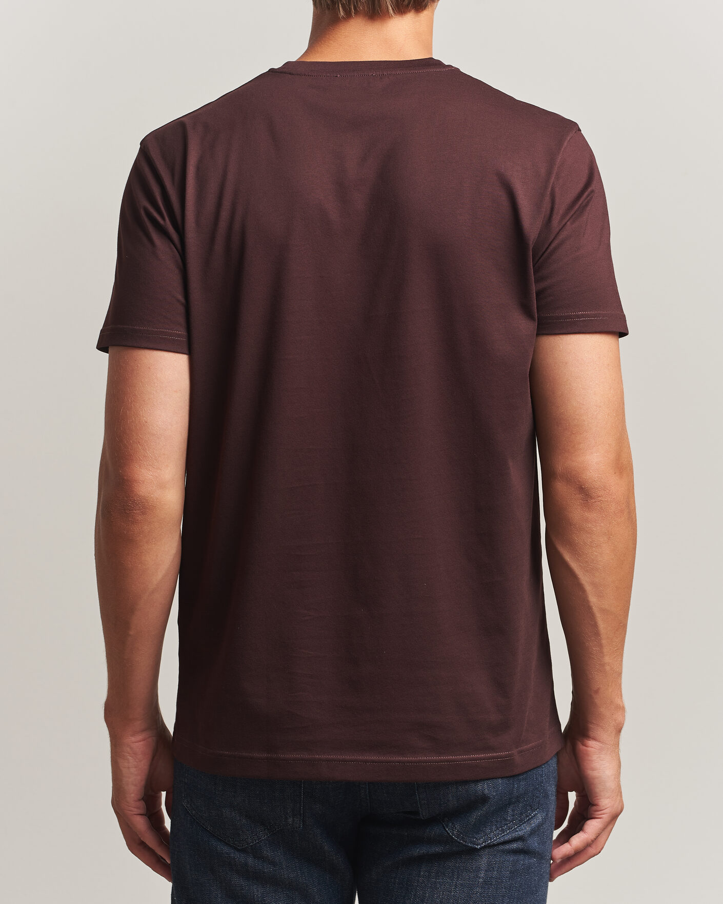 Herre | T-Shirts | Sunspel | Riviera Midweight T-Shirt Dark Brown