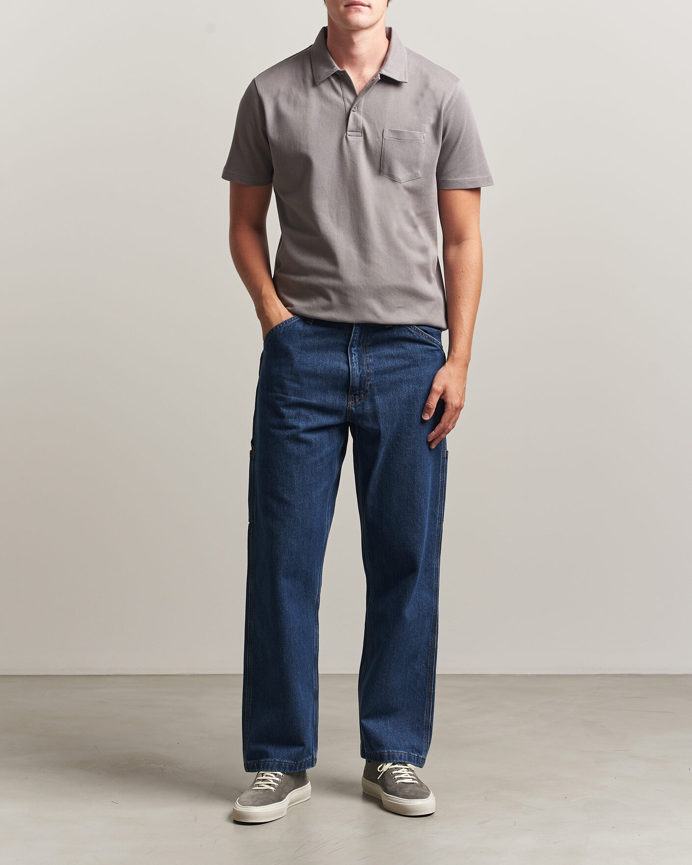 Herre | Pikéer | Sunspel | Riviera Polo Shirt Smoke Grey