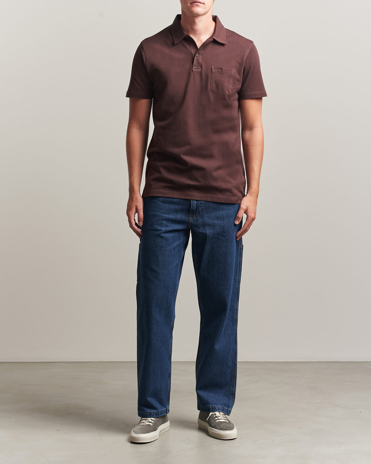 Herre | Pikéer | Sunspel | Riviera Polo Shirt Dark Brown