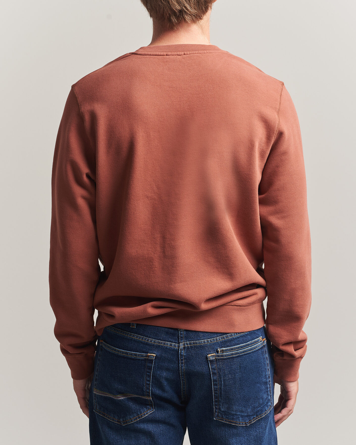Herre | Gensere | Sunspel | Loopback Sweatshirt Dark Tabacco