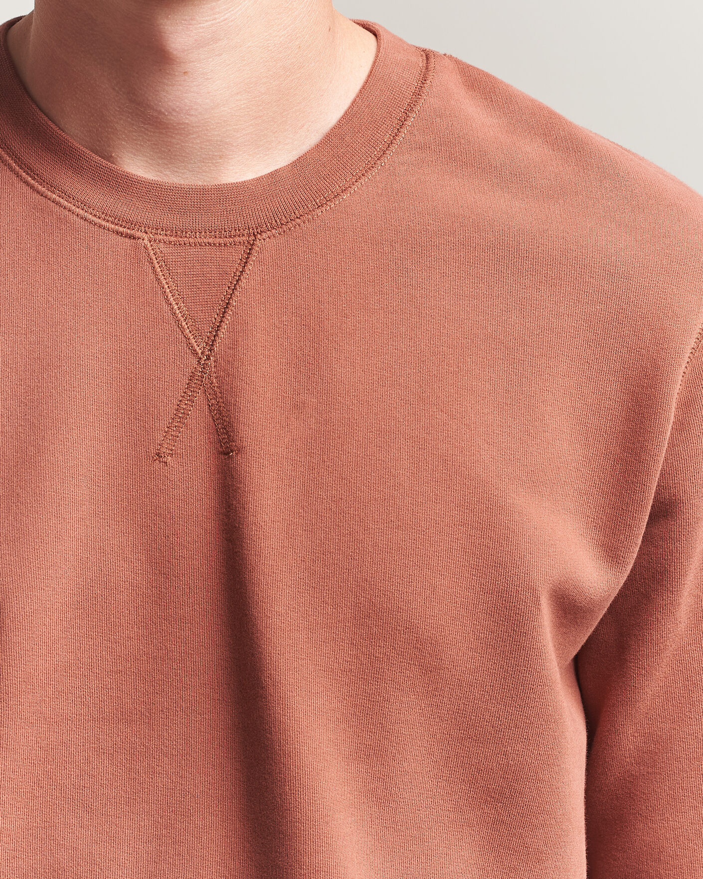 Herre | Gensere | Sunspel | Loopback Sweatshirt Dark Tabacco
