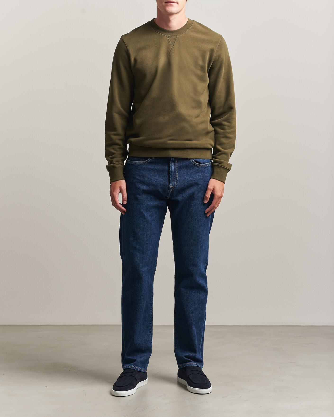 Herre | Gensere | Sunspel | Loopback Sweatshirt Loden Green