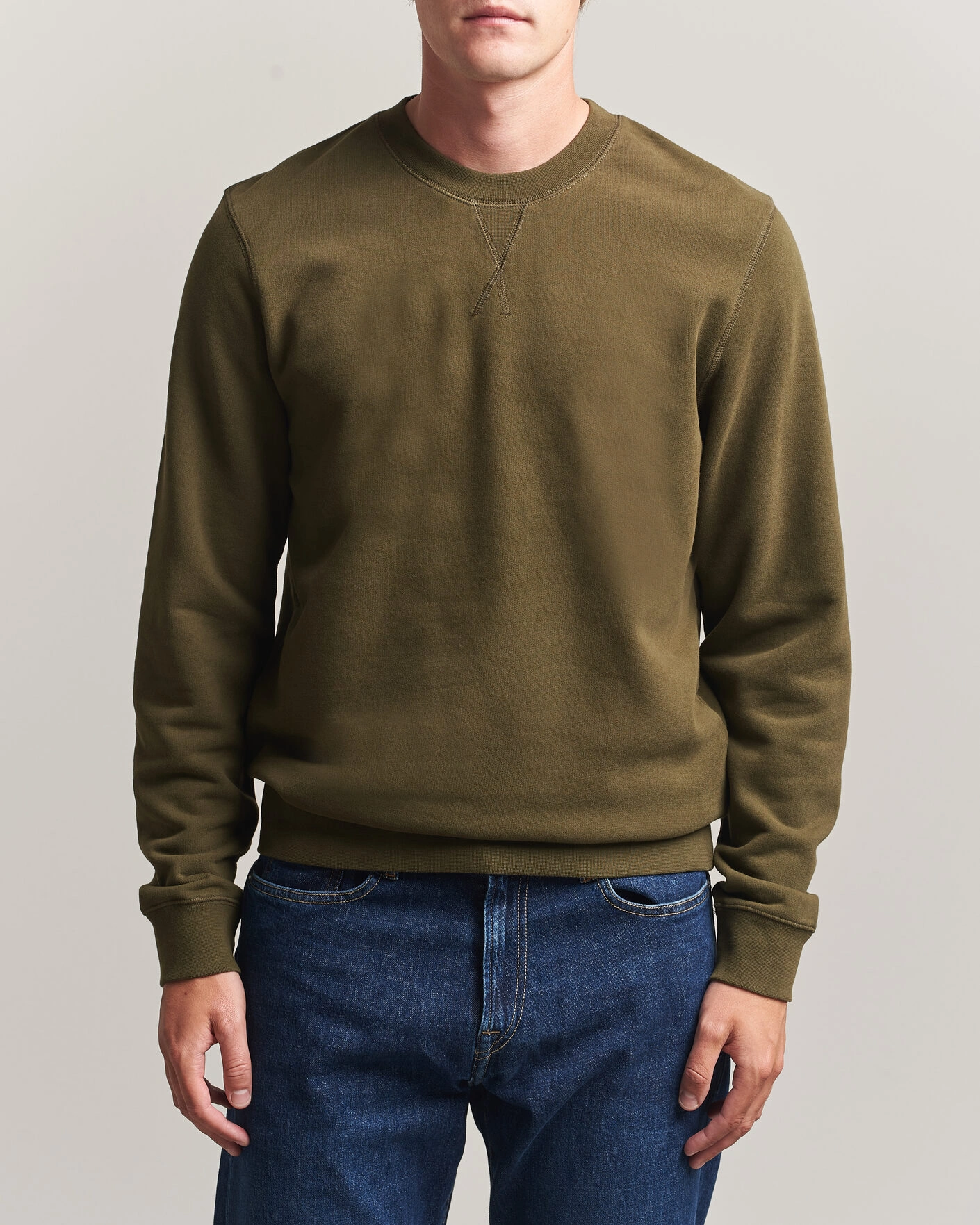 Herre | Gensere | Sunspel | Loopback Sweatshirt Loden Green