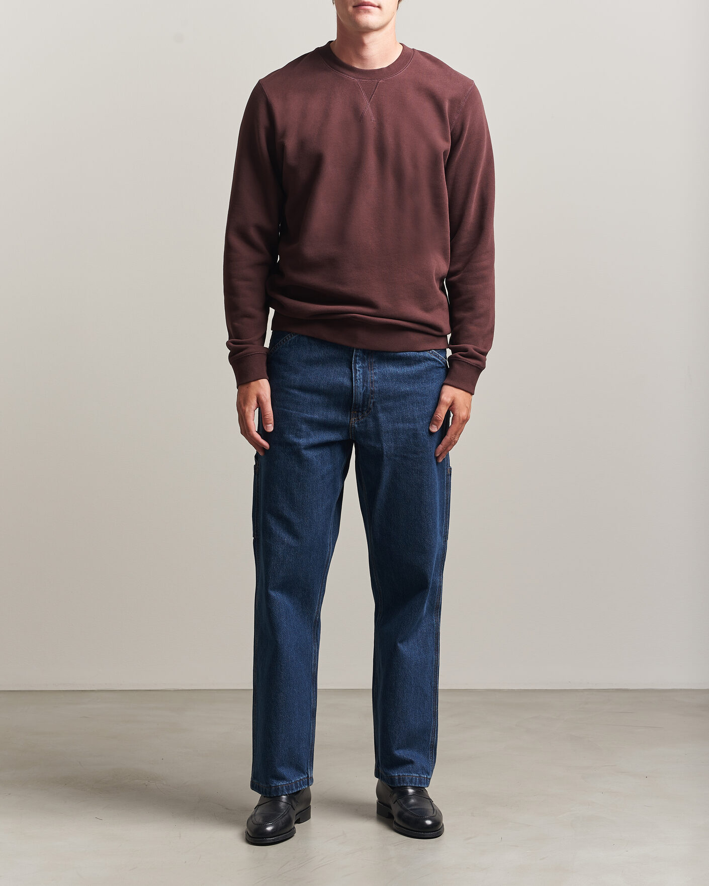 Herre | Gensere | Sunspel | Loopback Sweatshirt Dark Brown