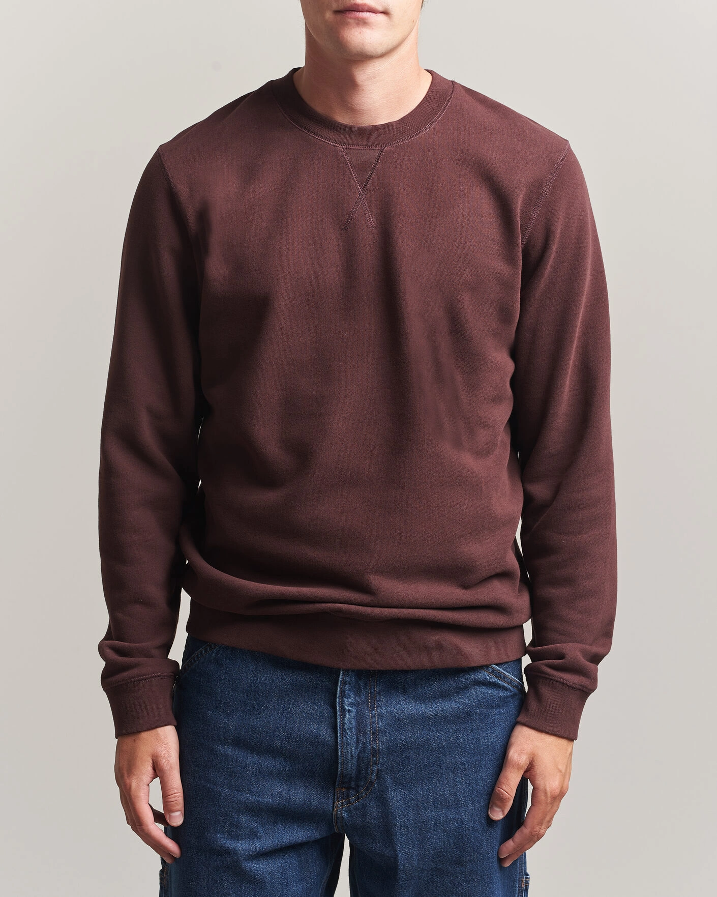 Herre | Gensere | Sunspel | Loopback Sweatshirt Dark Brown