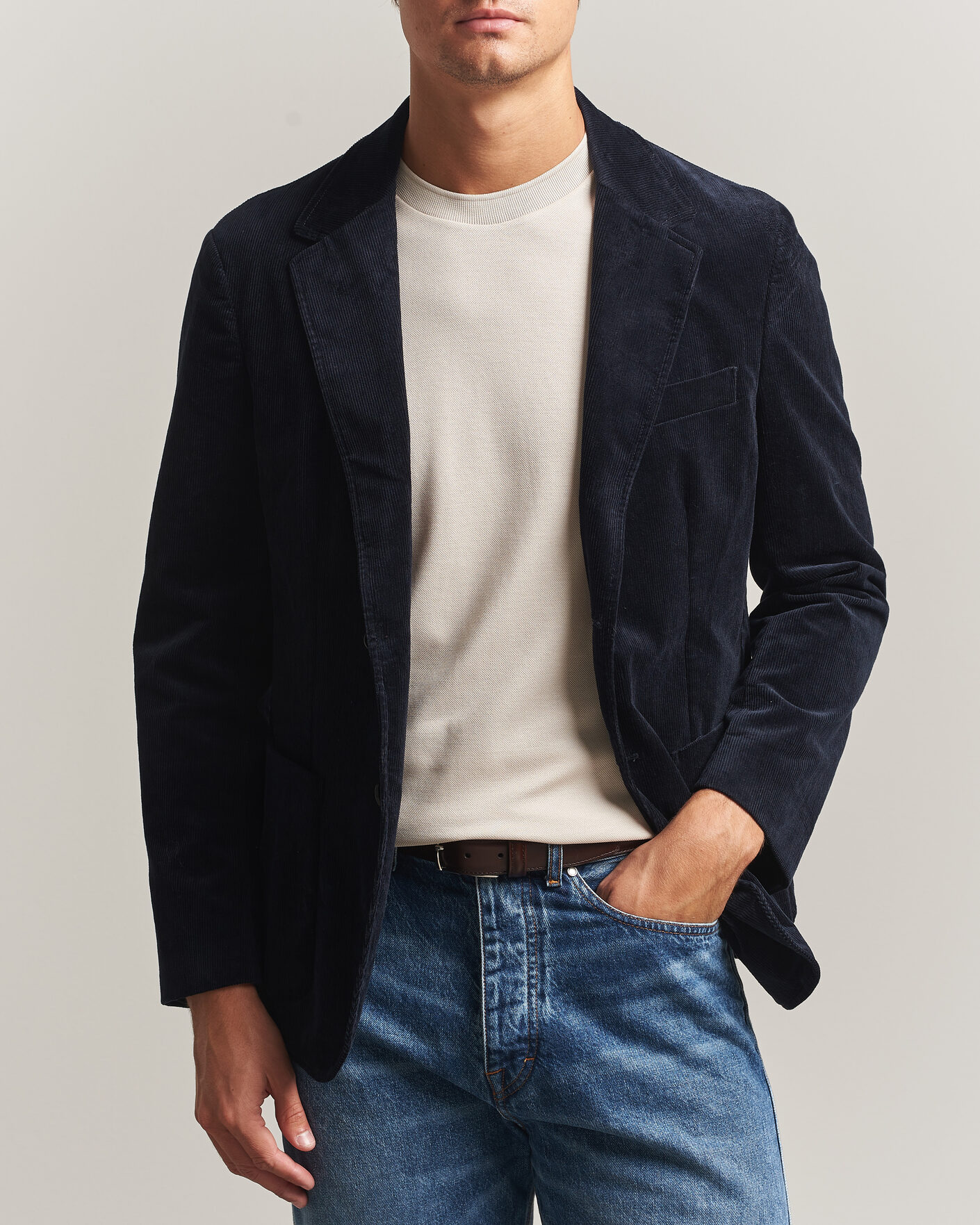 Herre | Dressjakker | Sunspel | Relaxed Corduroy Blazer Navy