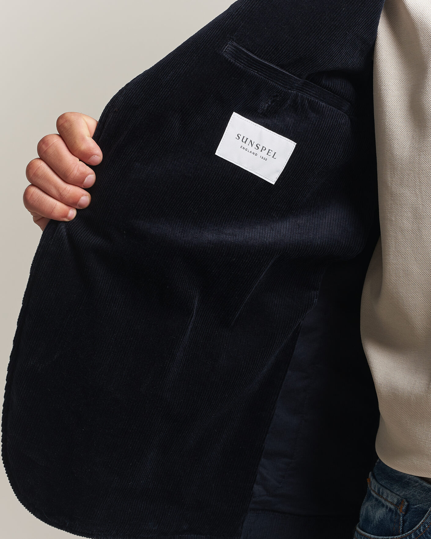Herre | Dressjakker | Sunspel | Relaxed Corduroy Blazer Navy