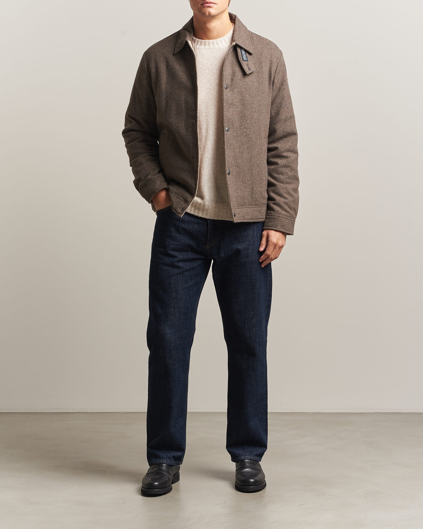 Herre | Jakker | Woolrich | Wool Light Padded Keating Shirt Jacket Falcon