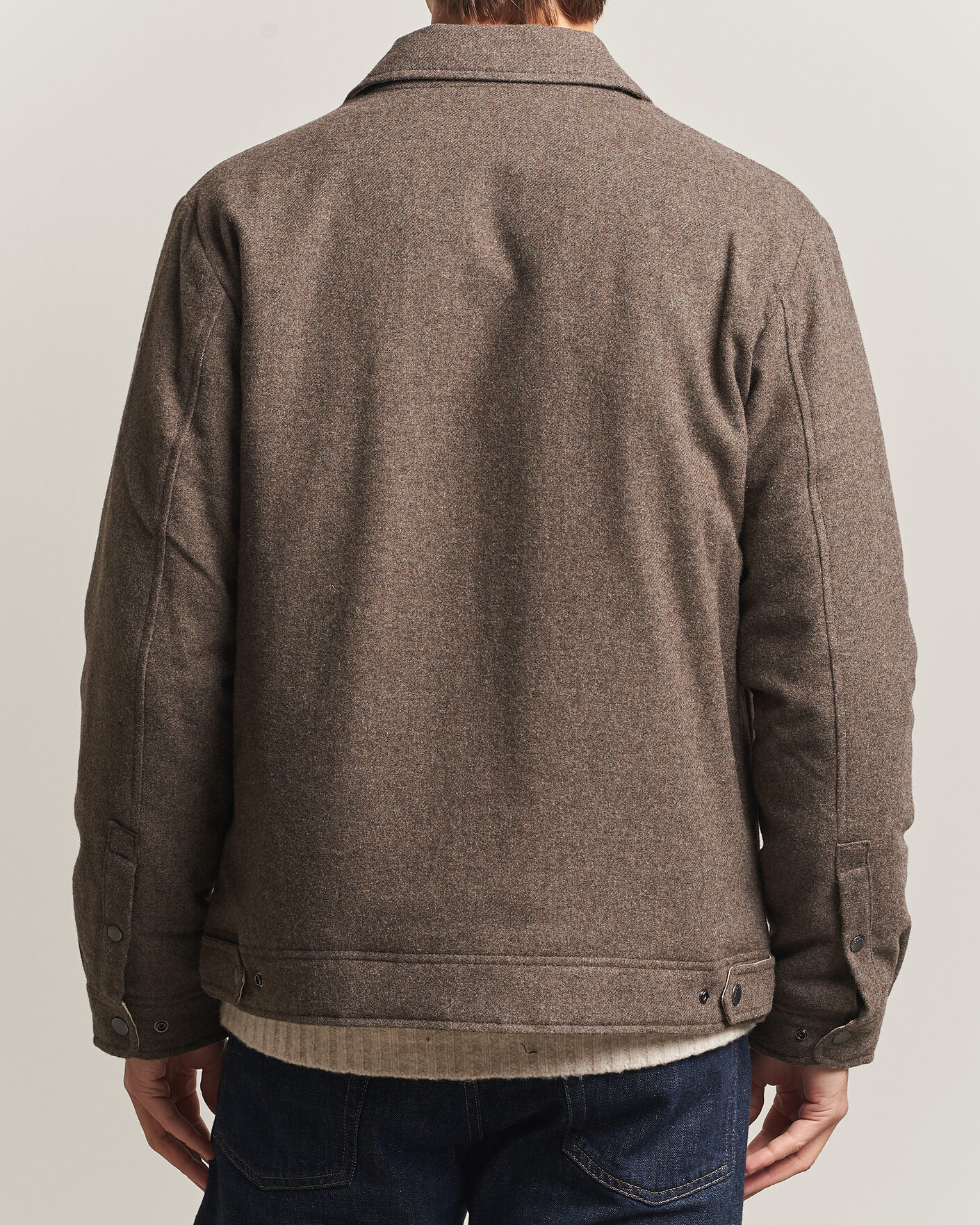 Herre | Jakker | Woolrich | Wool Light Padded Keating Shirt Jacket Falcon