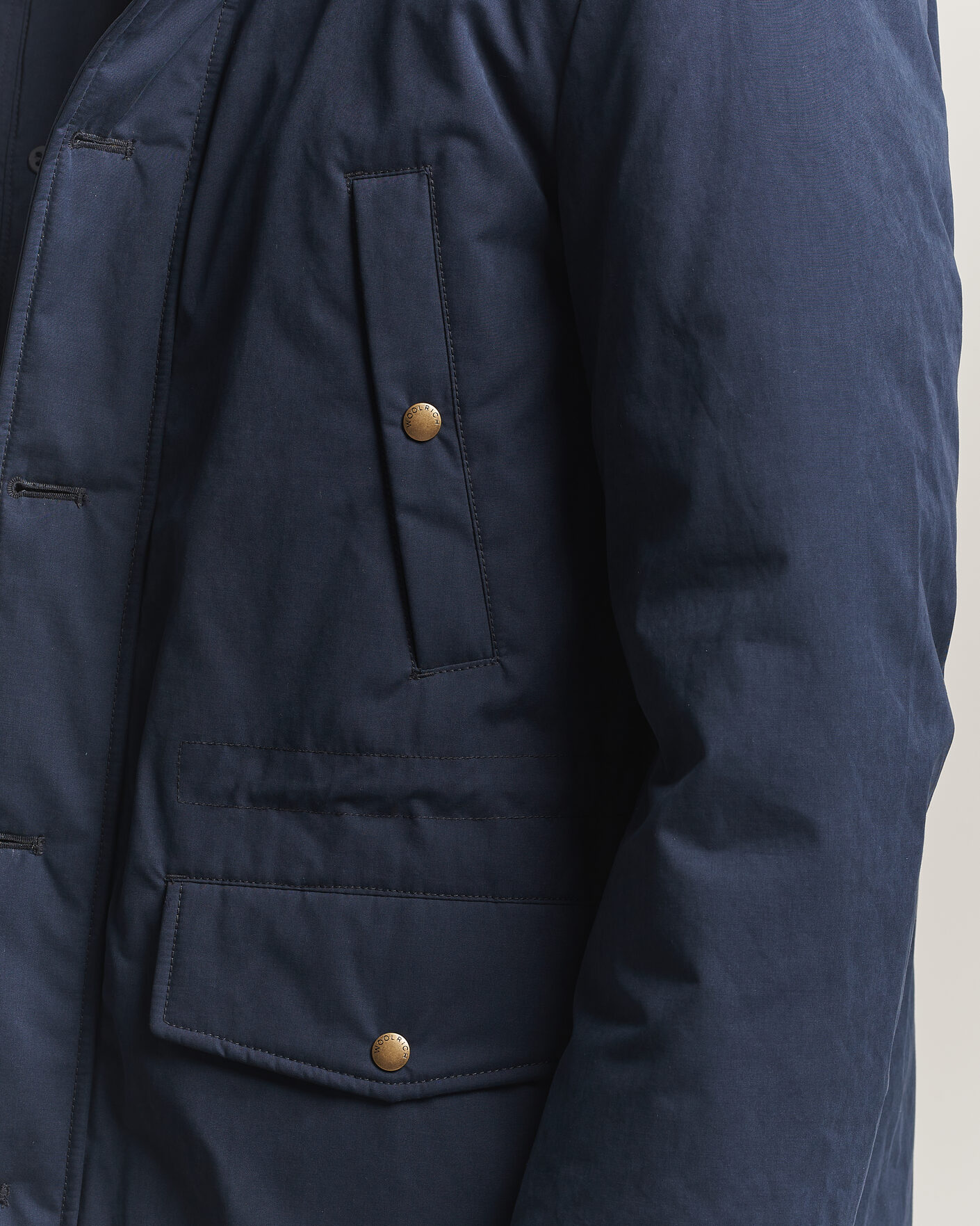 Herre | Jakker | Woolrich | Mountain Cloth Parka Melton Blue