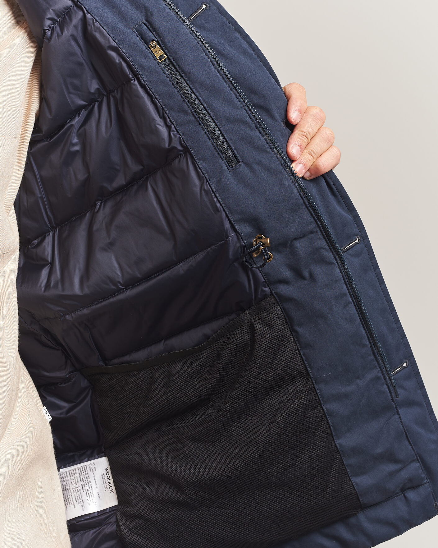 Herre | Jakker | Woolrich | Mountain Cloth Parka Melton Blue