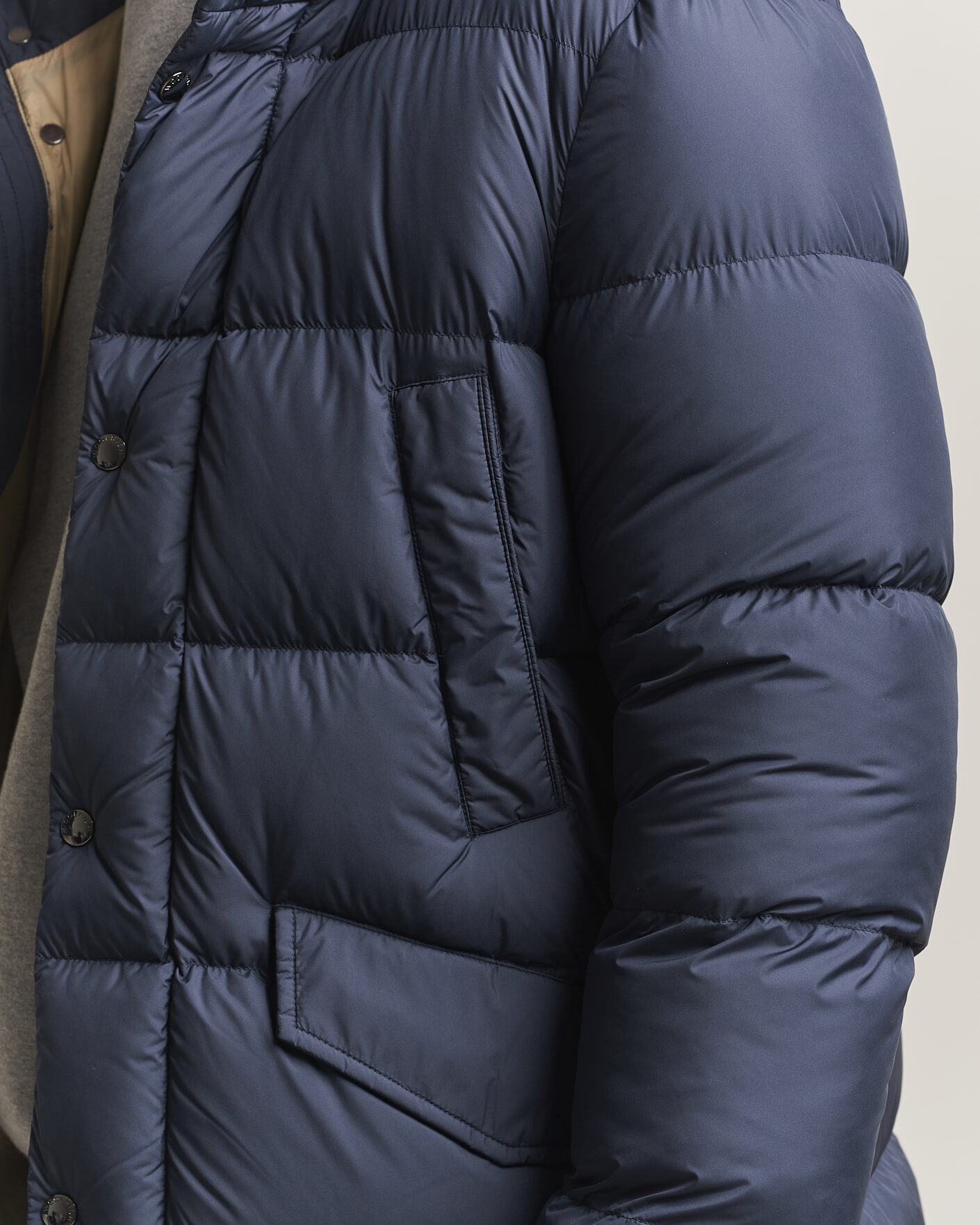 Herre | Jakker | Woolrich | Cloud Davis Parka Melton Blue