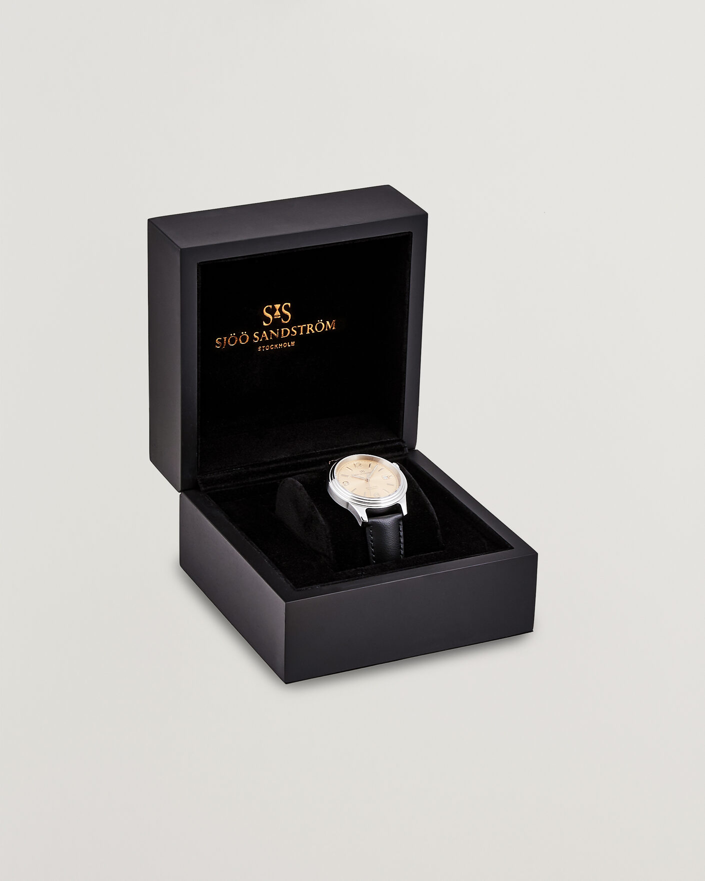 Herre | Sjöö Sandström Royal Steel 41mm Black Calf | Sjöö Sandström | Royal Steel 41mm Black Calf