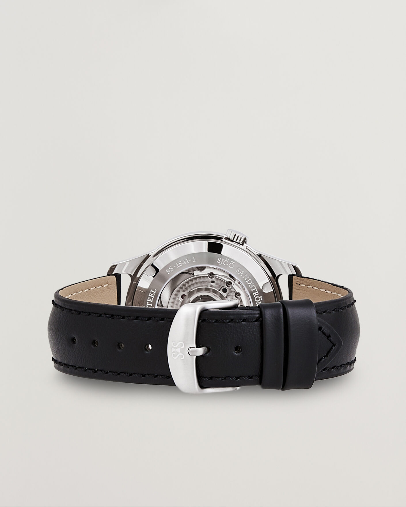 Herre | Sjöö Sandström Royal Steel 41mm Black Calf Blue Dial | Sjöö Sandström | Royal Steel 41mm Black Calf Blue Dial