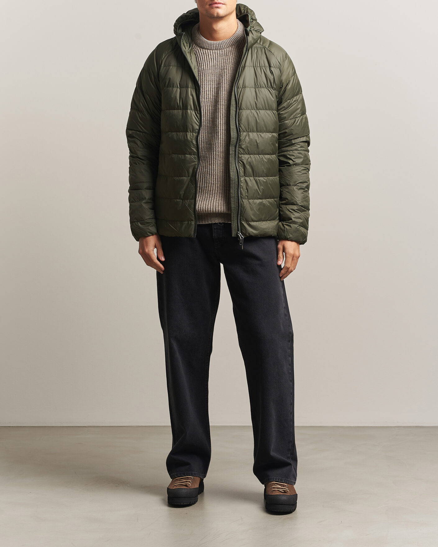 Herre | Jakker | Pyrenex | Guzet Hooded Down Jacket Deep Khaki