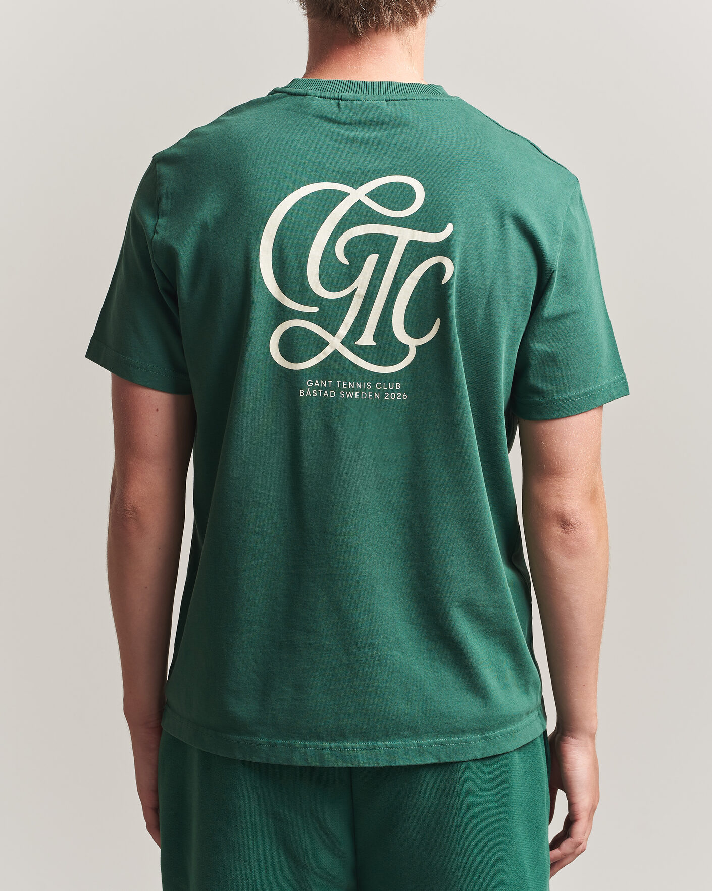 Herre | T-Shirts | Gant | Tournament Crew Neck T-Shirt Green
