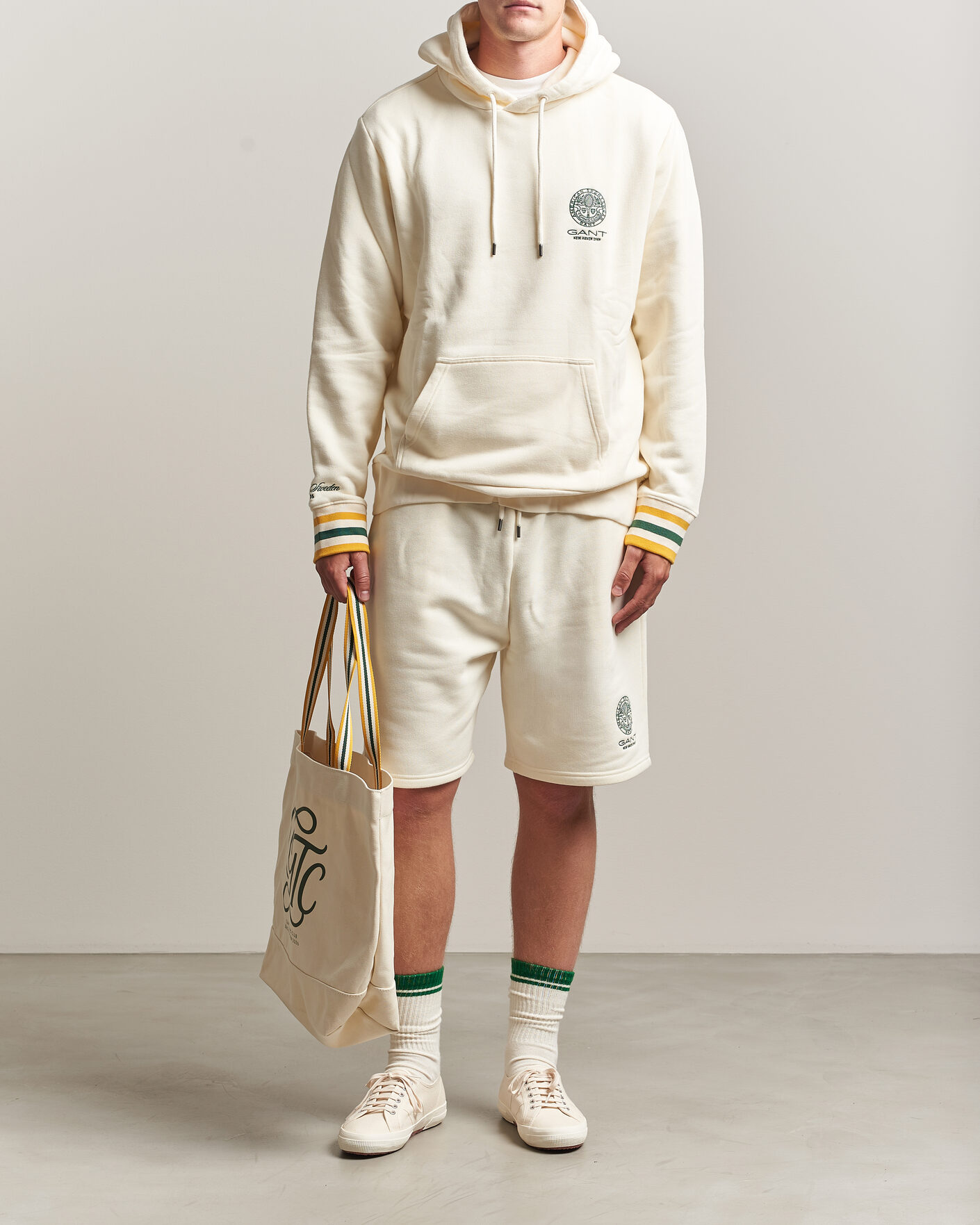 Herre | Gensere | Gant | Tournament Hoodie Cream