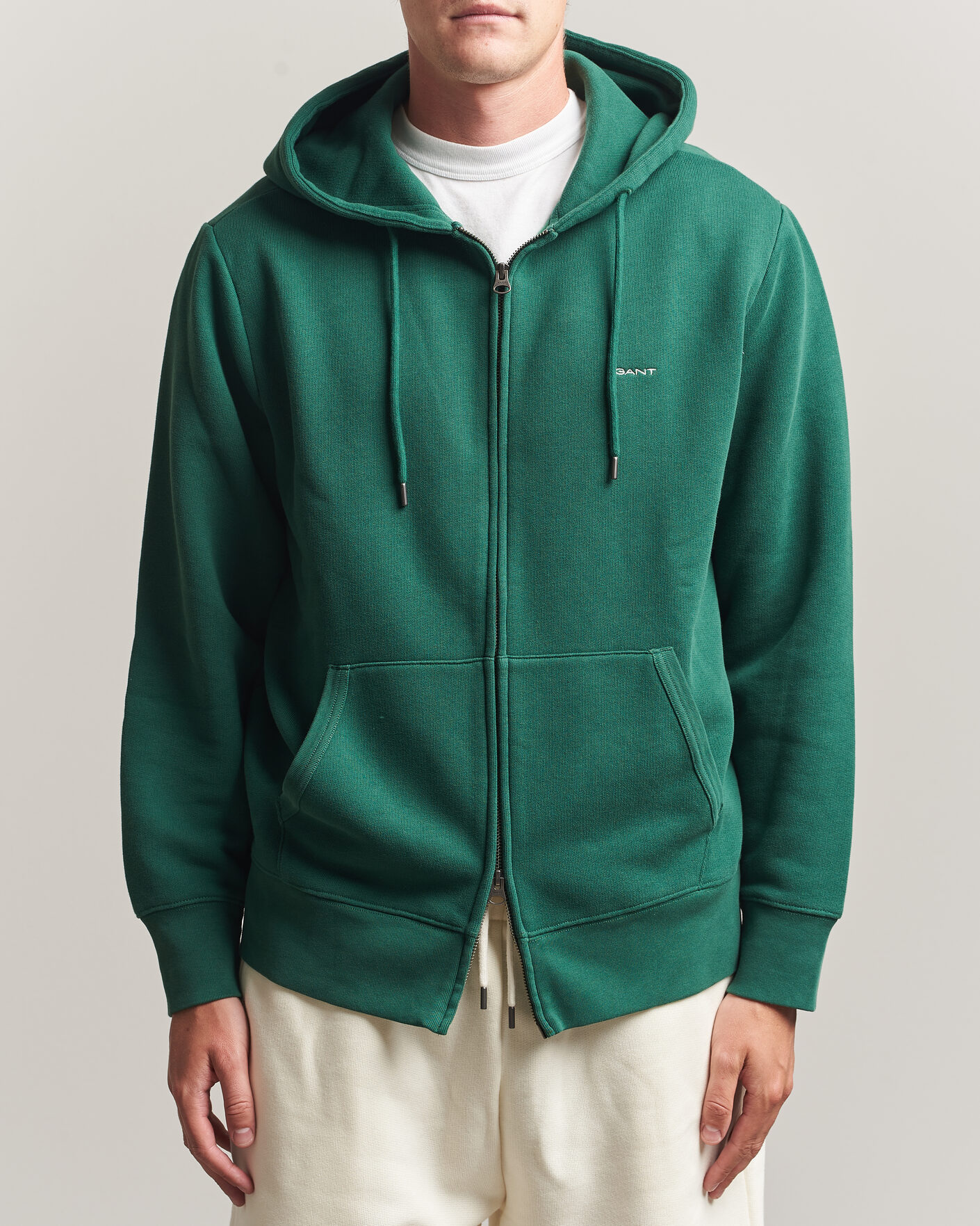 Herre | Gensere | Gant | Tournament Full Zip Hoodie Green