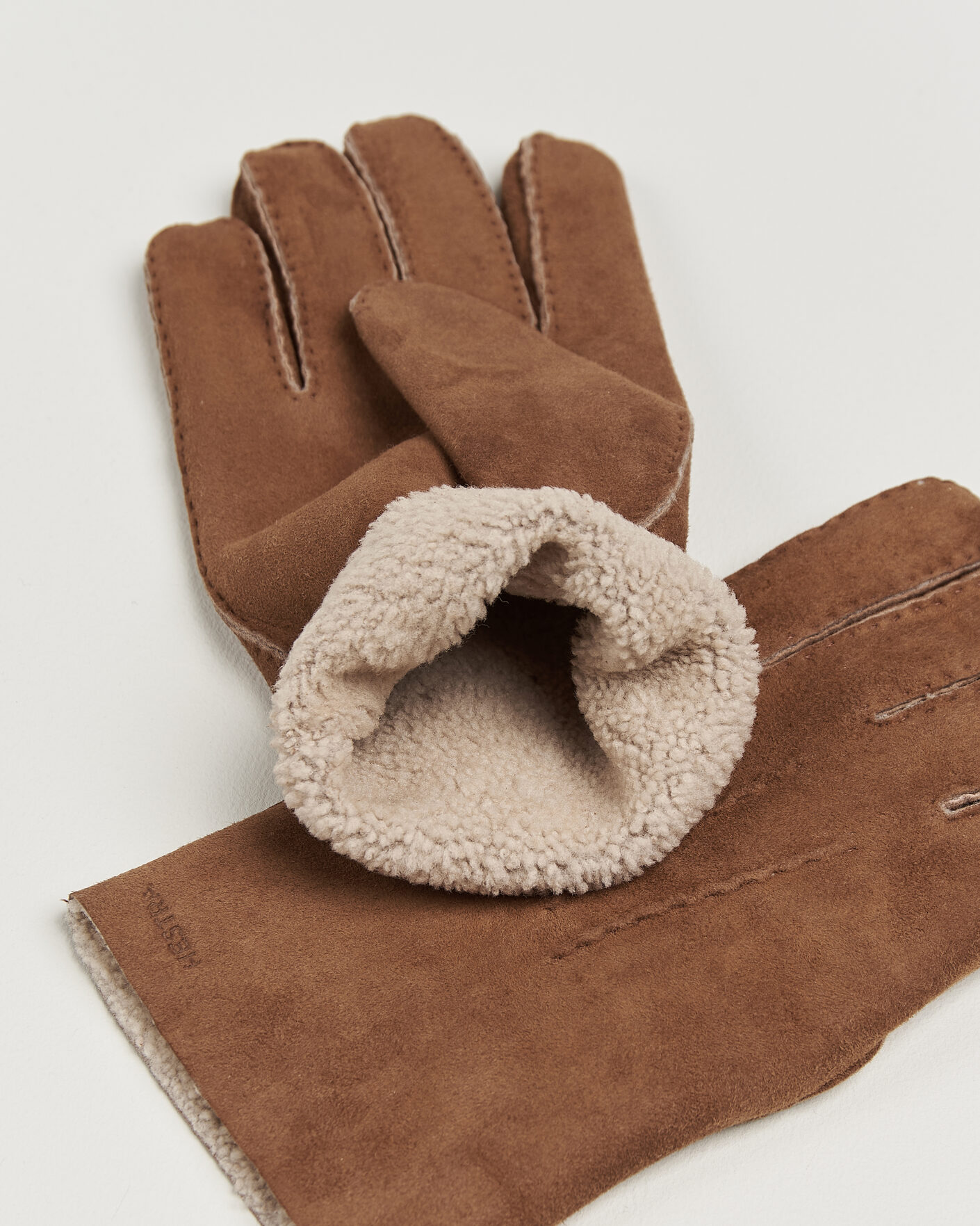 Herre | Hansker | Hestra | Bernard Lambskin Suede Glove Brown