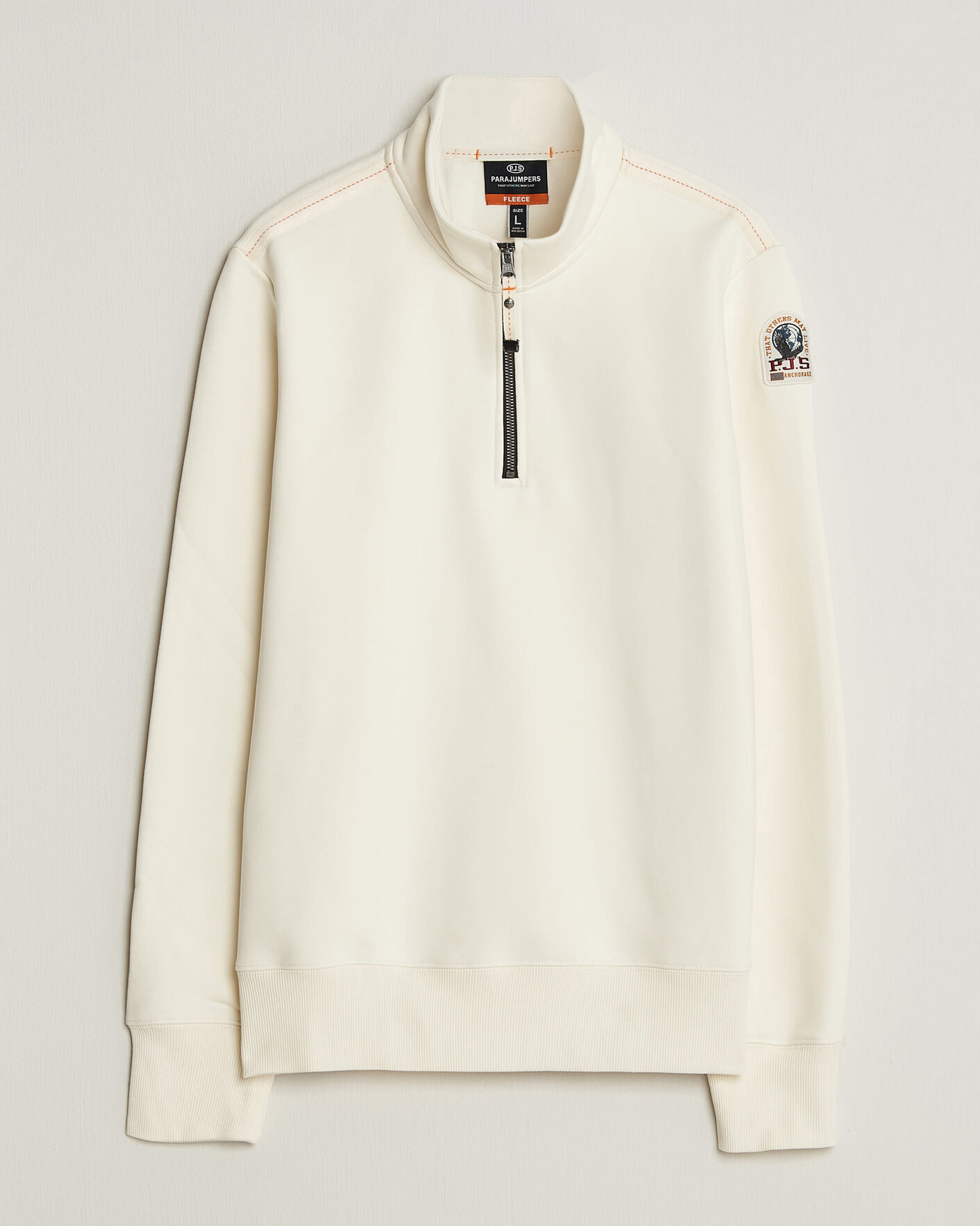 Herre | Gensere | Parajumpers | Broad Peak Super Easy Half Zip Sweatshirt Warm Ivory