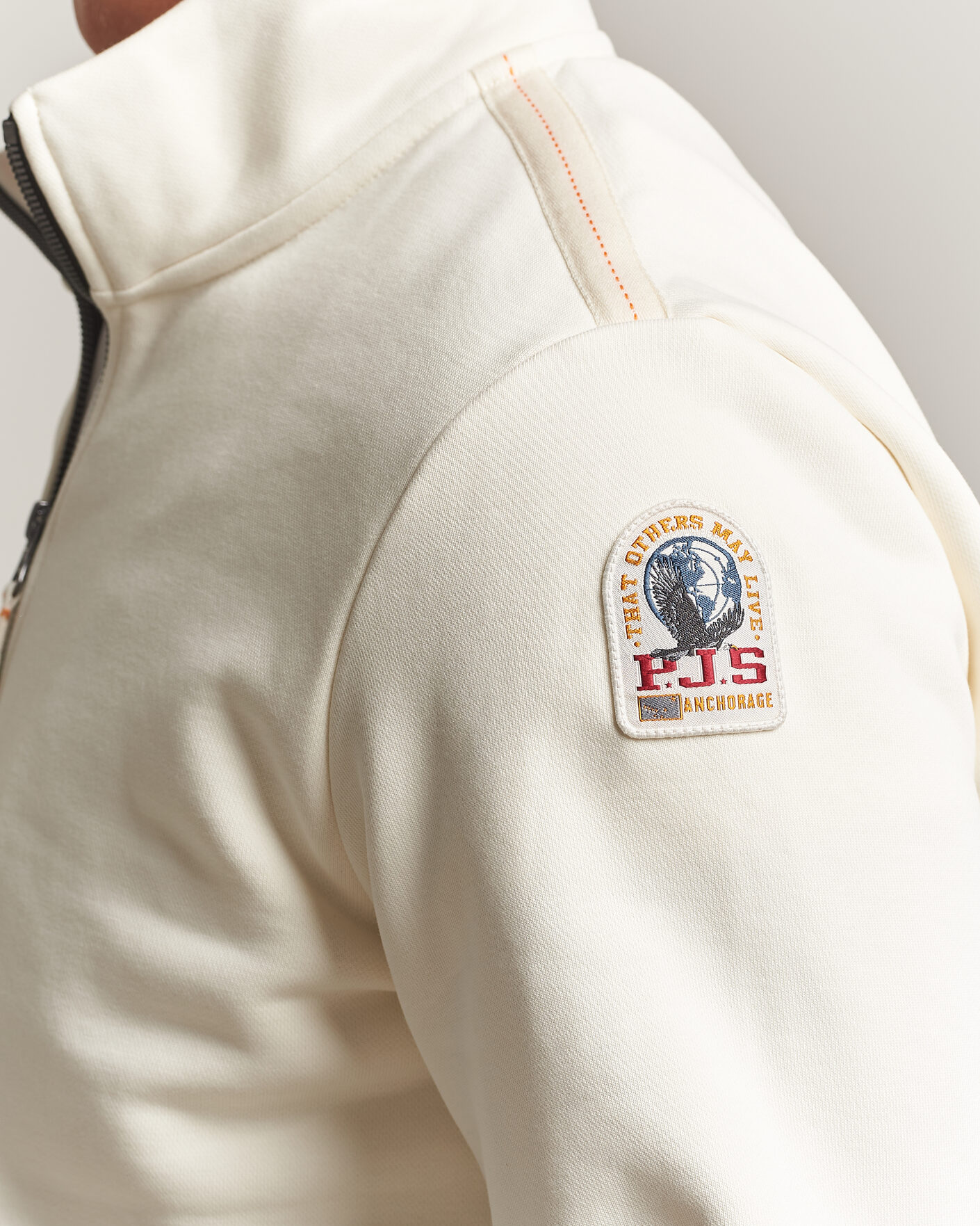 Herre | Gensere | Parajumpers | Broad Peak Super Easy Half Zip Sweatshirt Warm Ivory