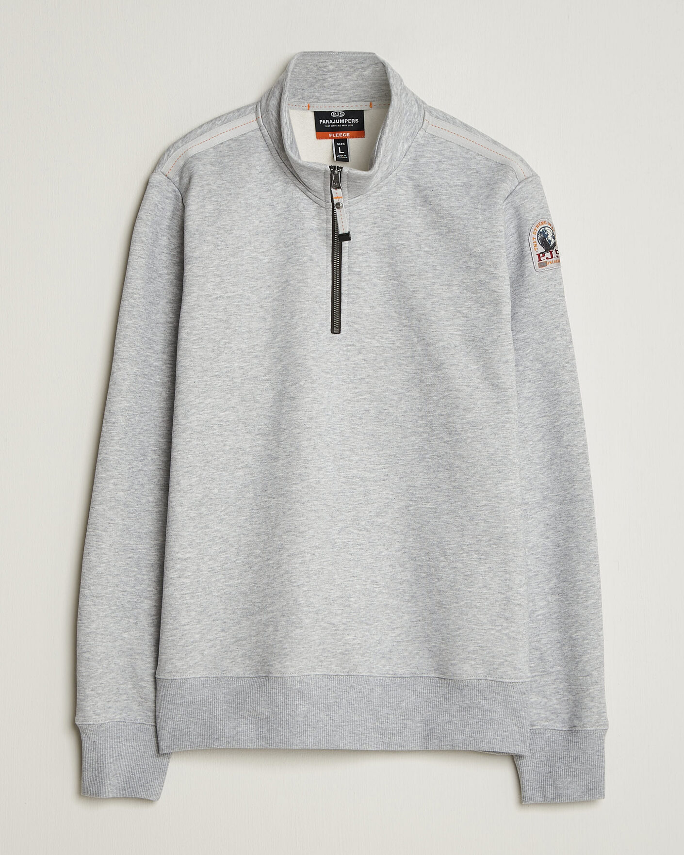 Herre | Gensere | Parajumpers | Broad Peak Super Easy Half Zip Sweatshirt Ash Grey Melange