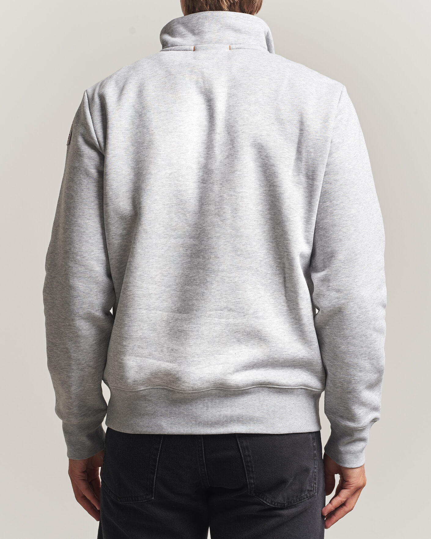 Herre | Gensere | Parajumpers | Broad Peak Super Easy Half Zip Sweatshirt Ash Grey Melange