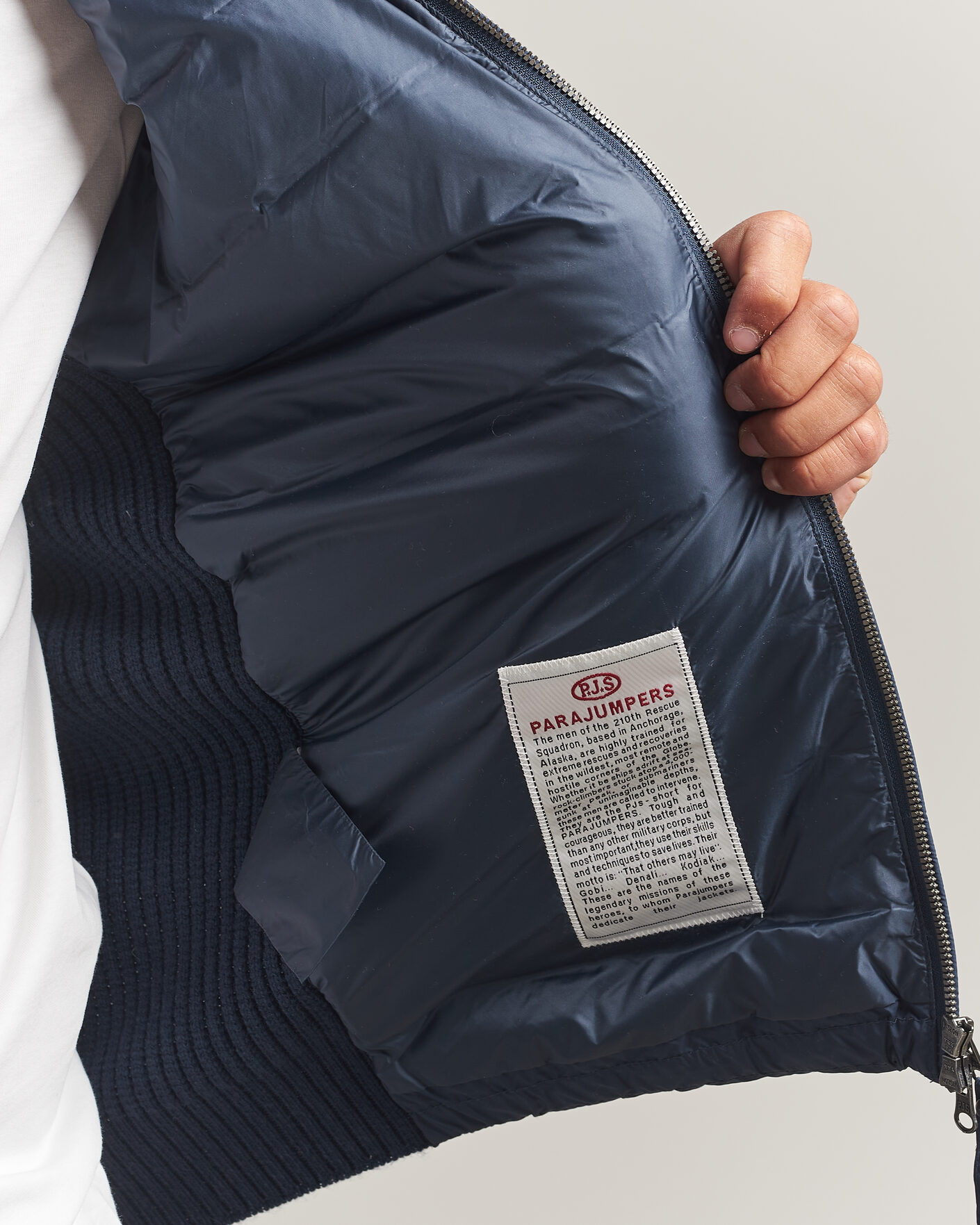 Herre | Jakker | Parajumpers | Olmo Rib Knitted Hybrid Jacket Nine Iron