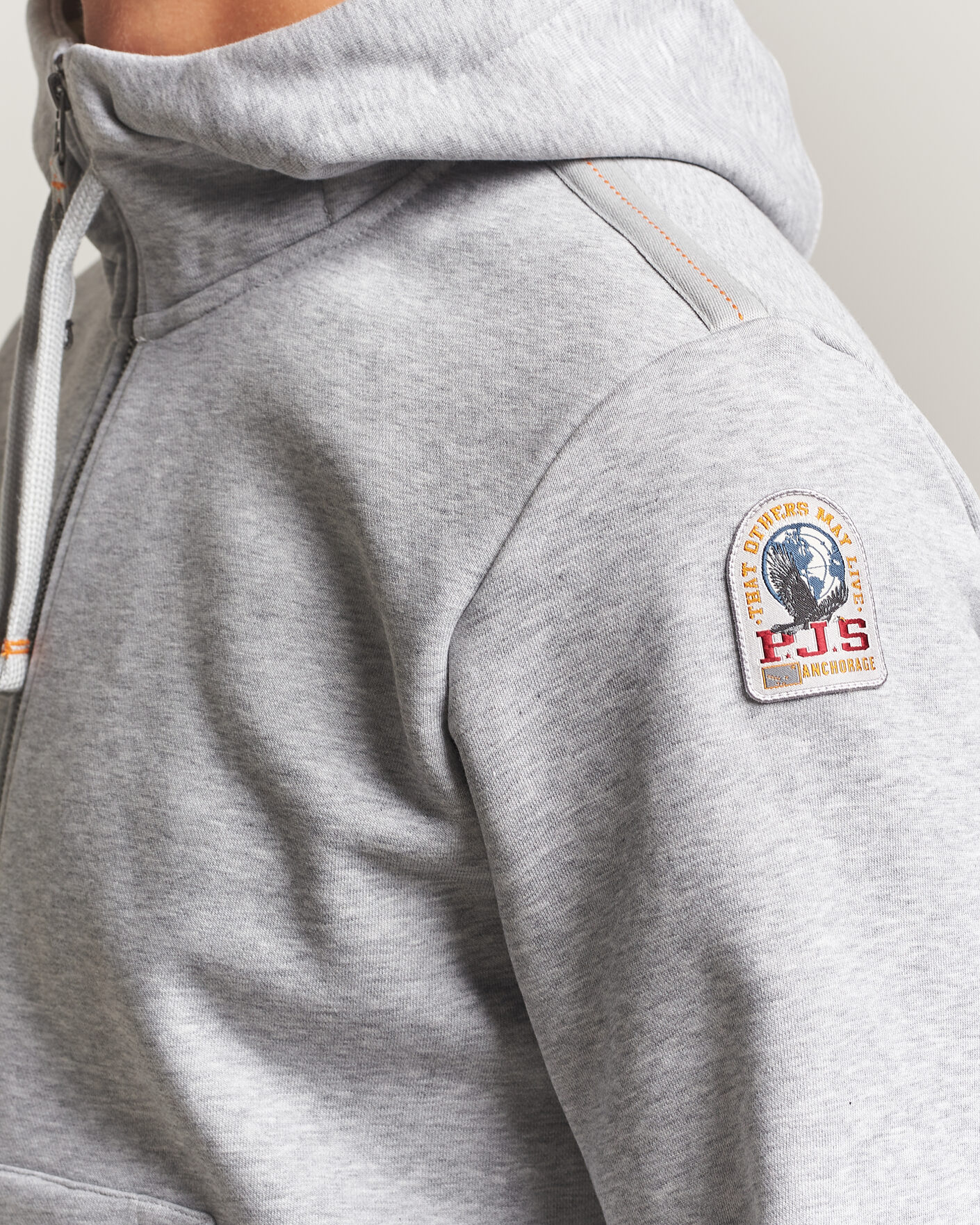 Herre | Gensere | Parajumpers | Charlie Super Easy Full Zip Ash Grey Melange
