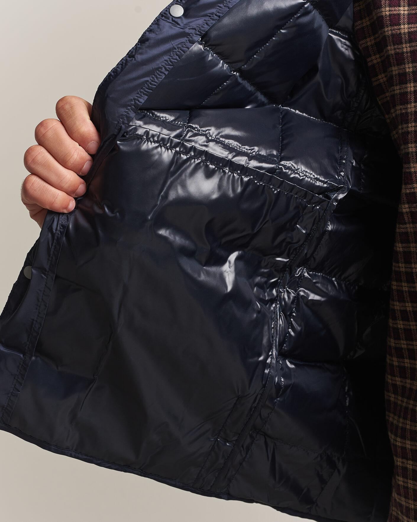 Herre | Vester | TAION | V-Neck Lightweight Down Vest Dark Navy