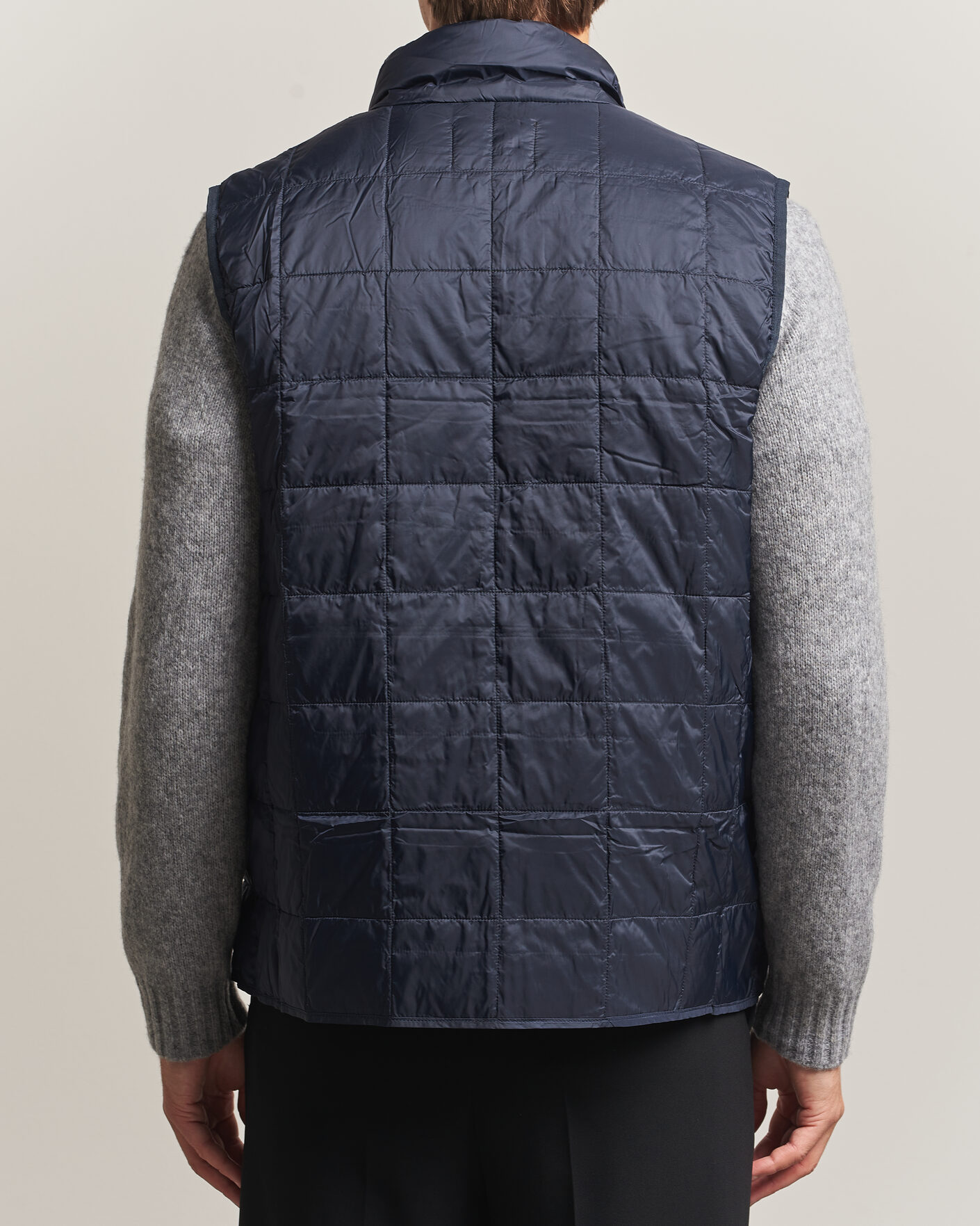 Herre | Vester | TAION | High Neck Full Zip Lightweight Down Vest Dark Navy