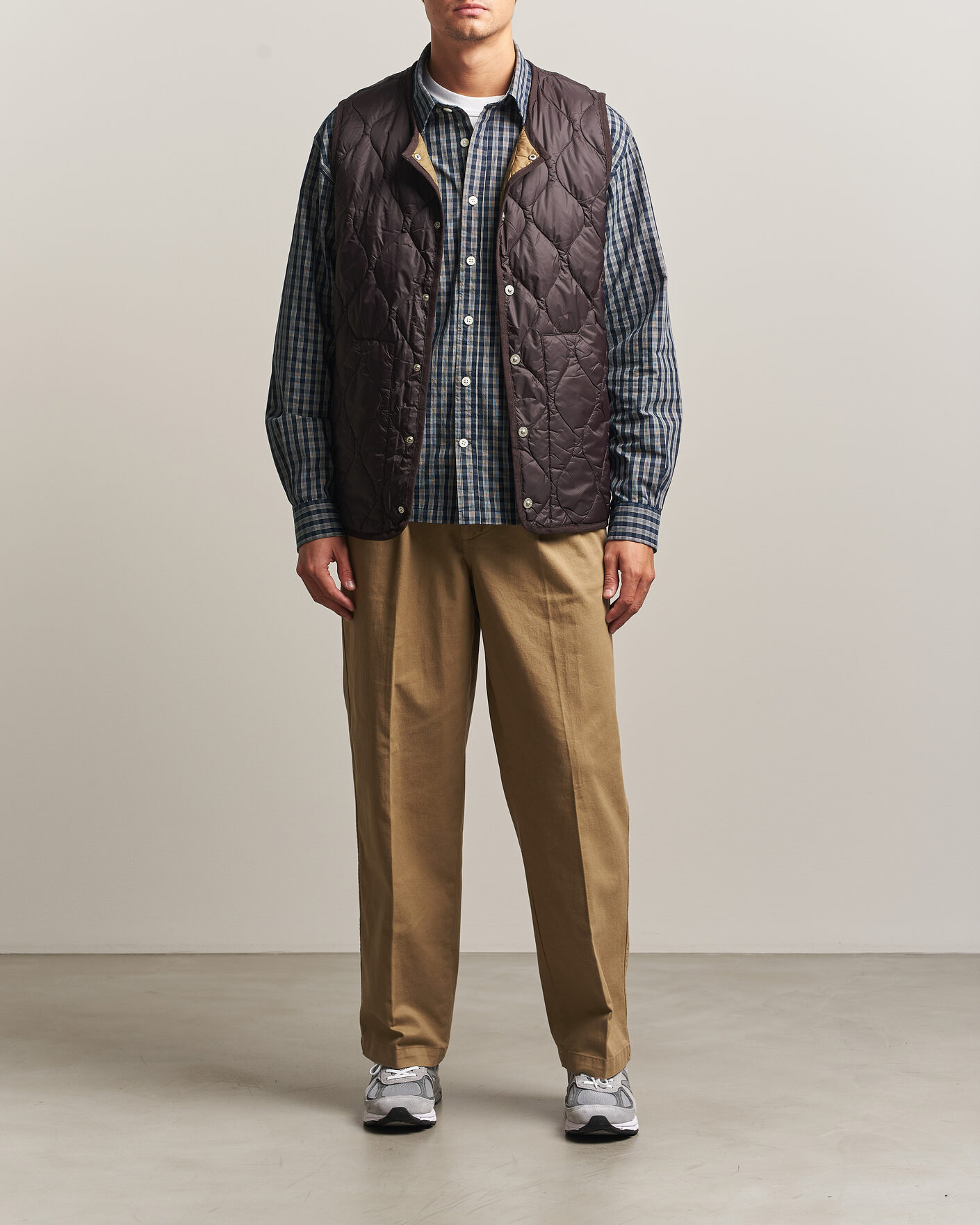 Herre | Vester | TAION | Military Crew Neck Down Vest Dark Choco
