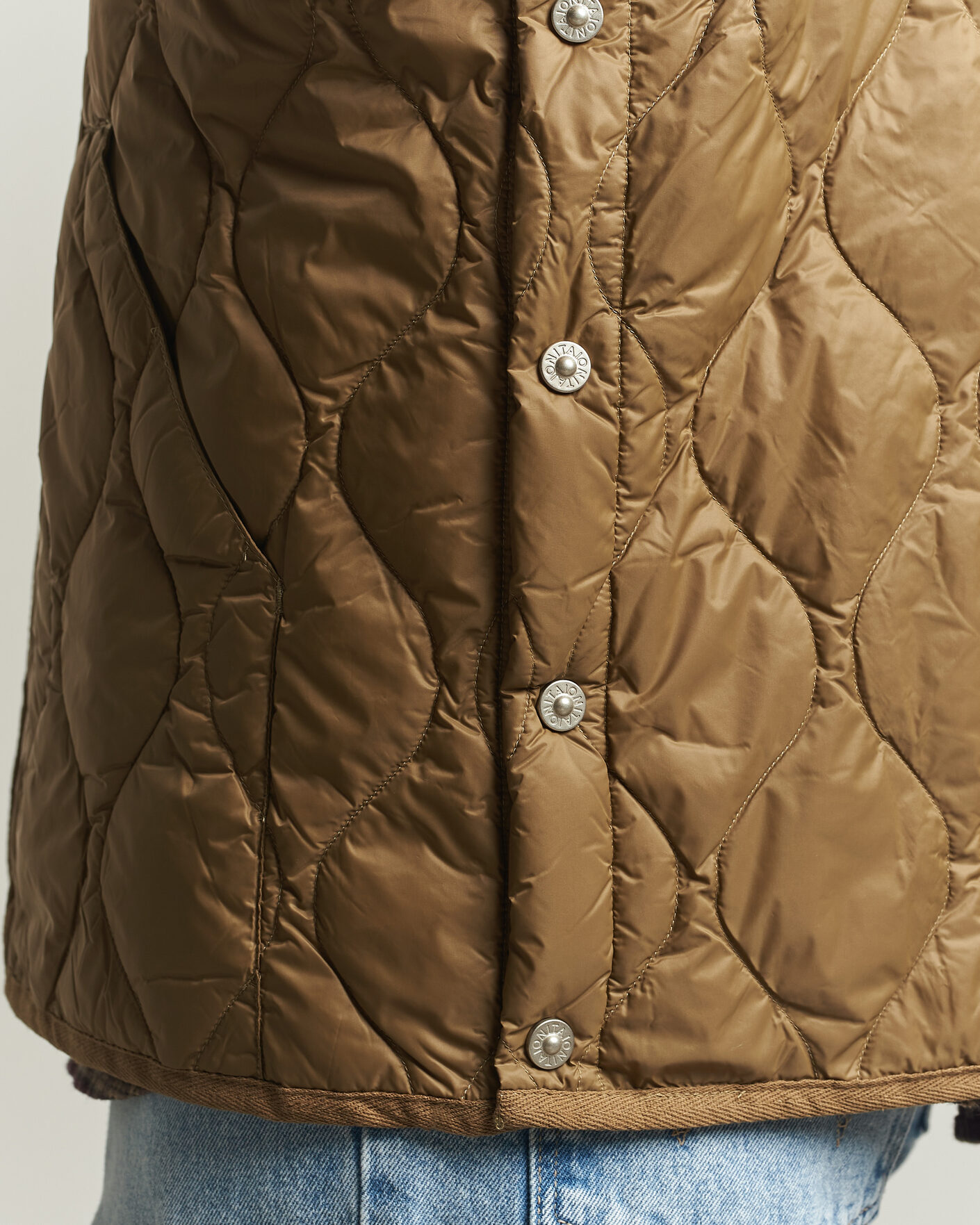 Herre | Vester | TAION | Military Crew Neck Down Vest Dark Khaki Olive