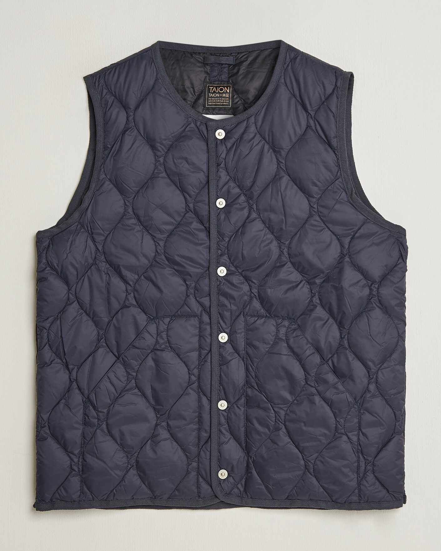 Herre | Vester | TAION | Military Crew Neck Down Vest Dark Navy