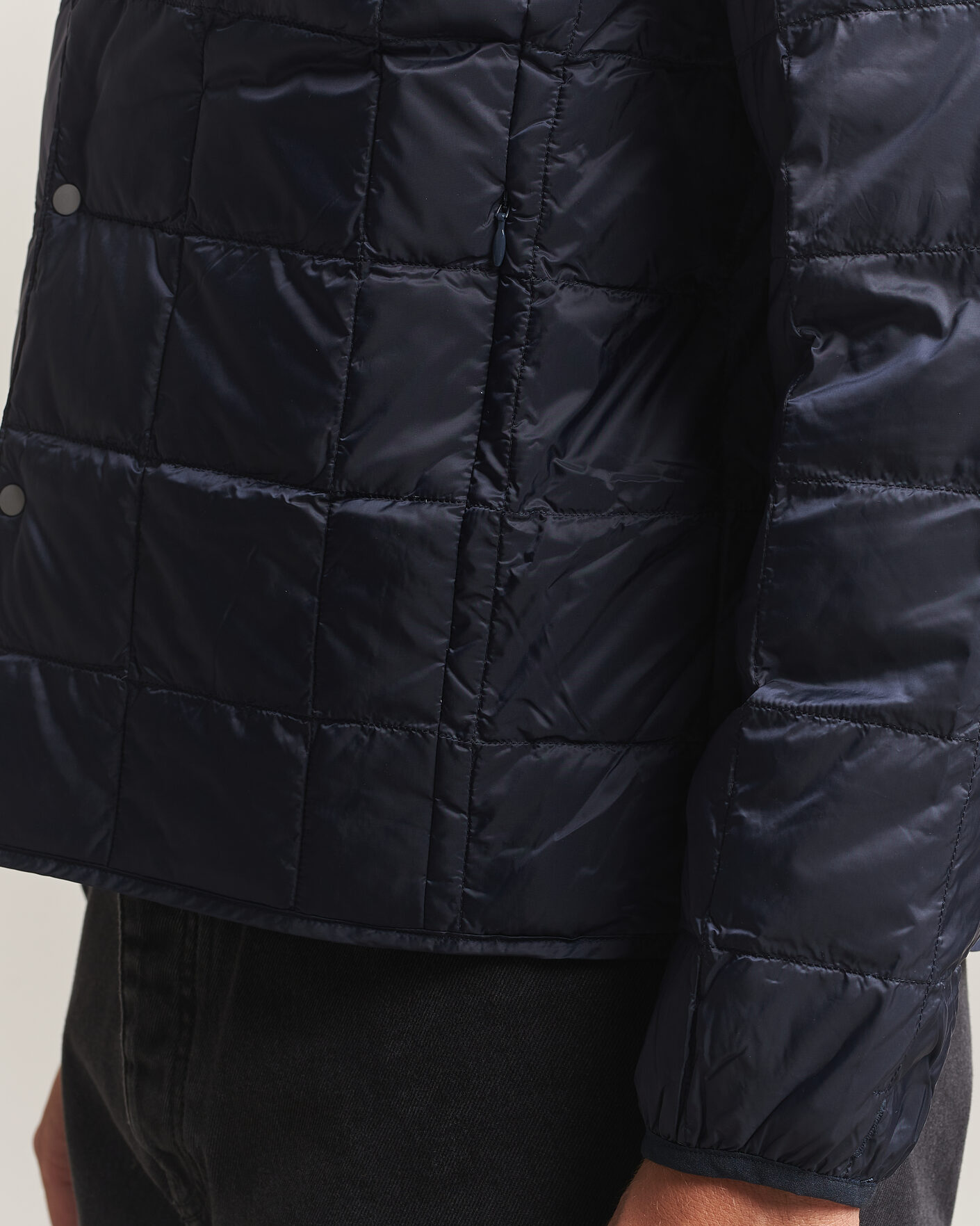 Herre | Jakker | TAION | Crew Neck Button Down Jacket Dark Navy
