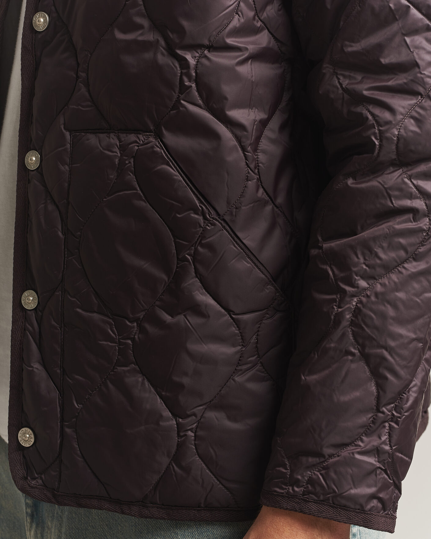 Herre | Jakker | TAION | Military Crew Neck Down Jacket Dark Choco