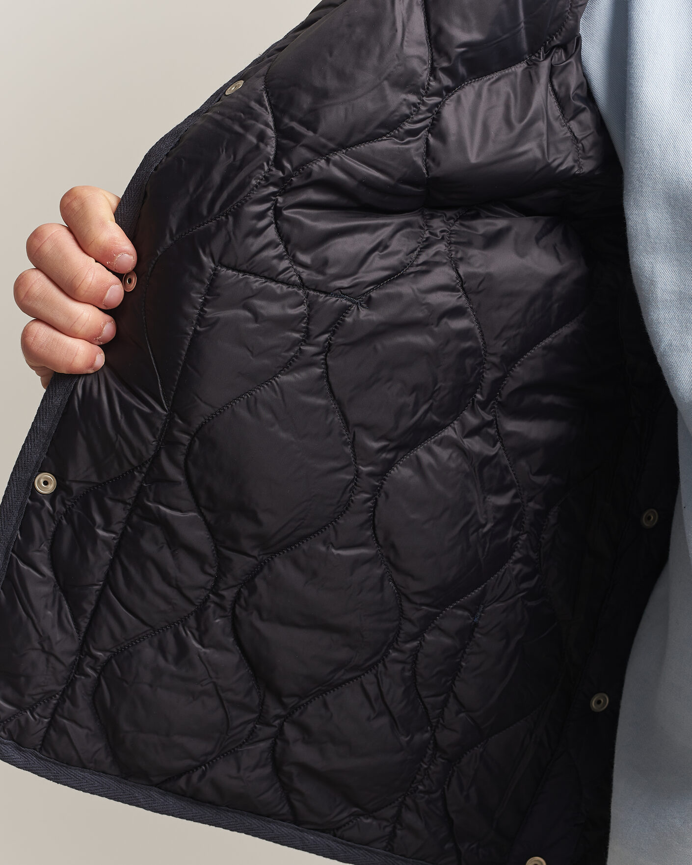 Herre | Jakker | TAION | Military Crew Neck Down Jacket Dark Navy