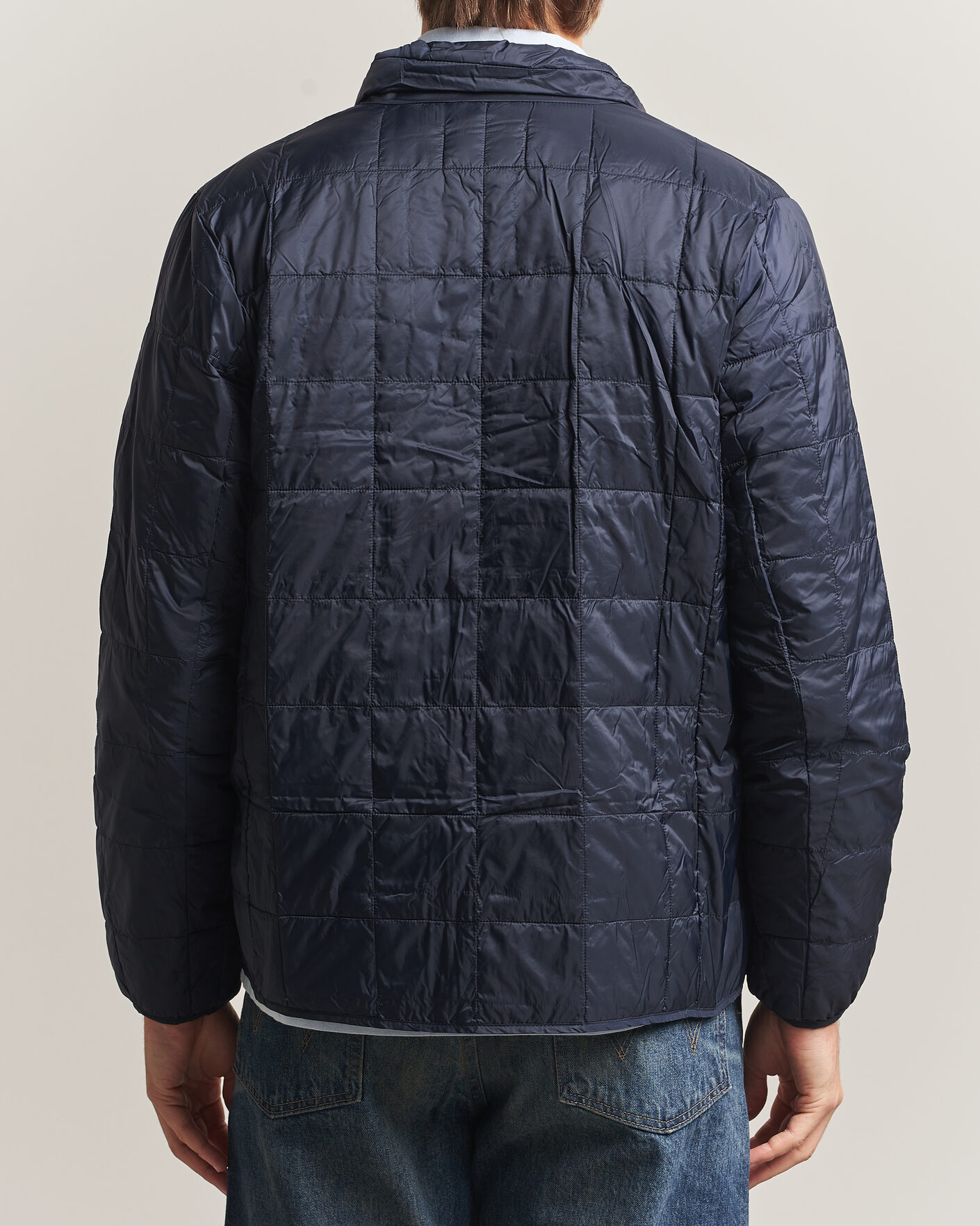Herre | Jakker | TAION | High Neck Full Zip Lightweight Down Jacket Dark Navy