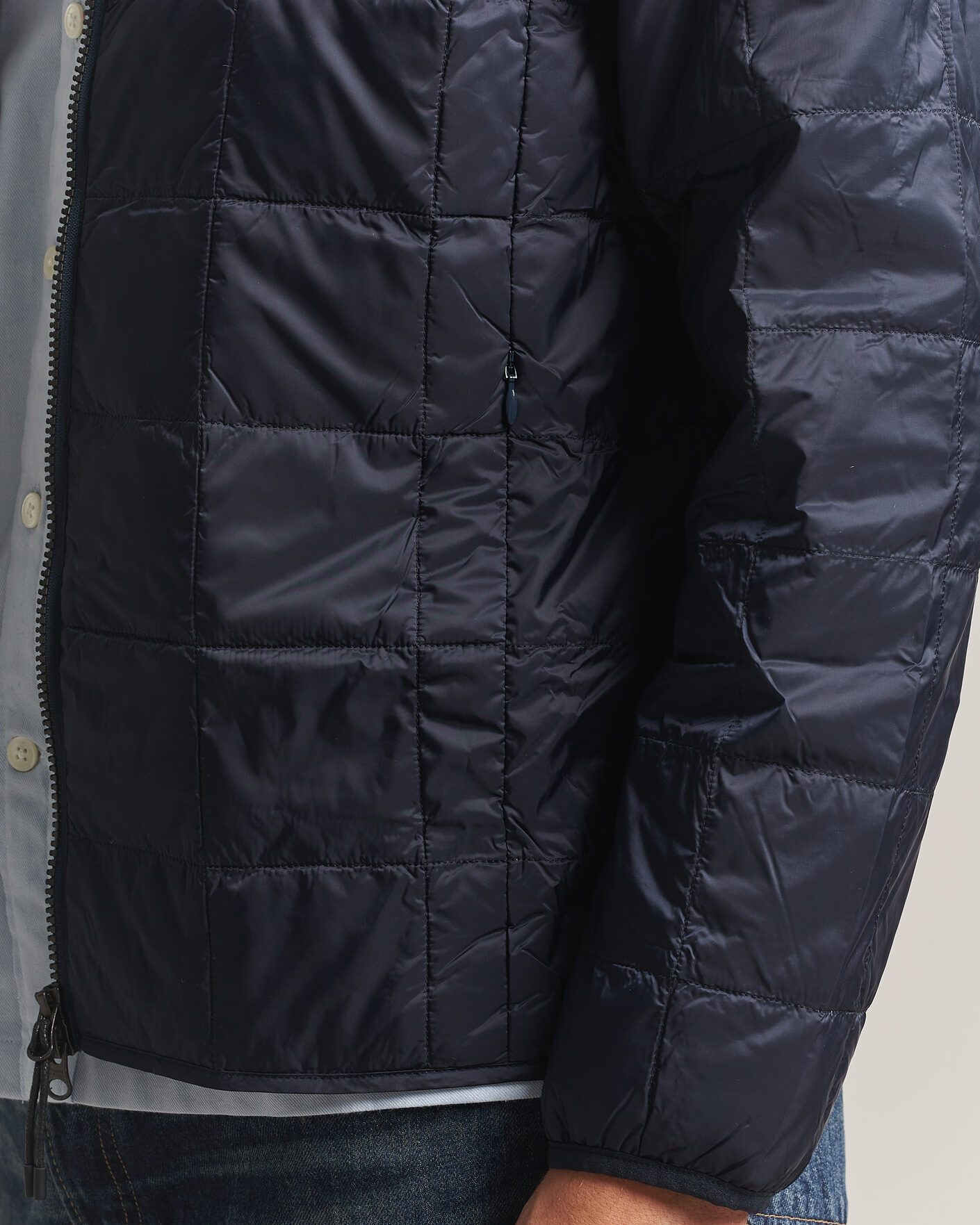 Herre | Jakker | TAION | High Neck Full Zip Lightweight Down Jacket Dark Navy