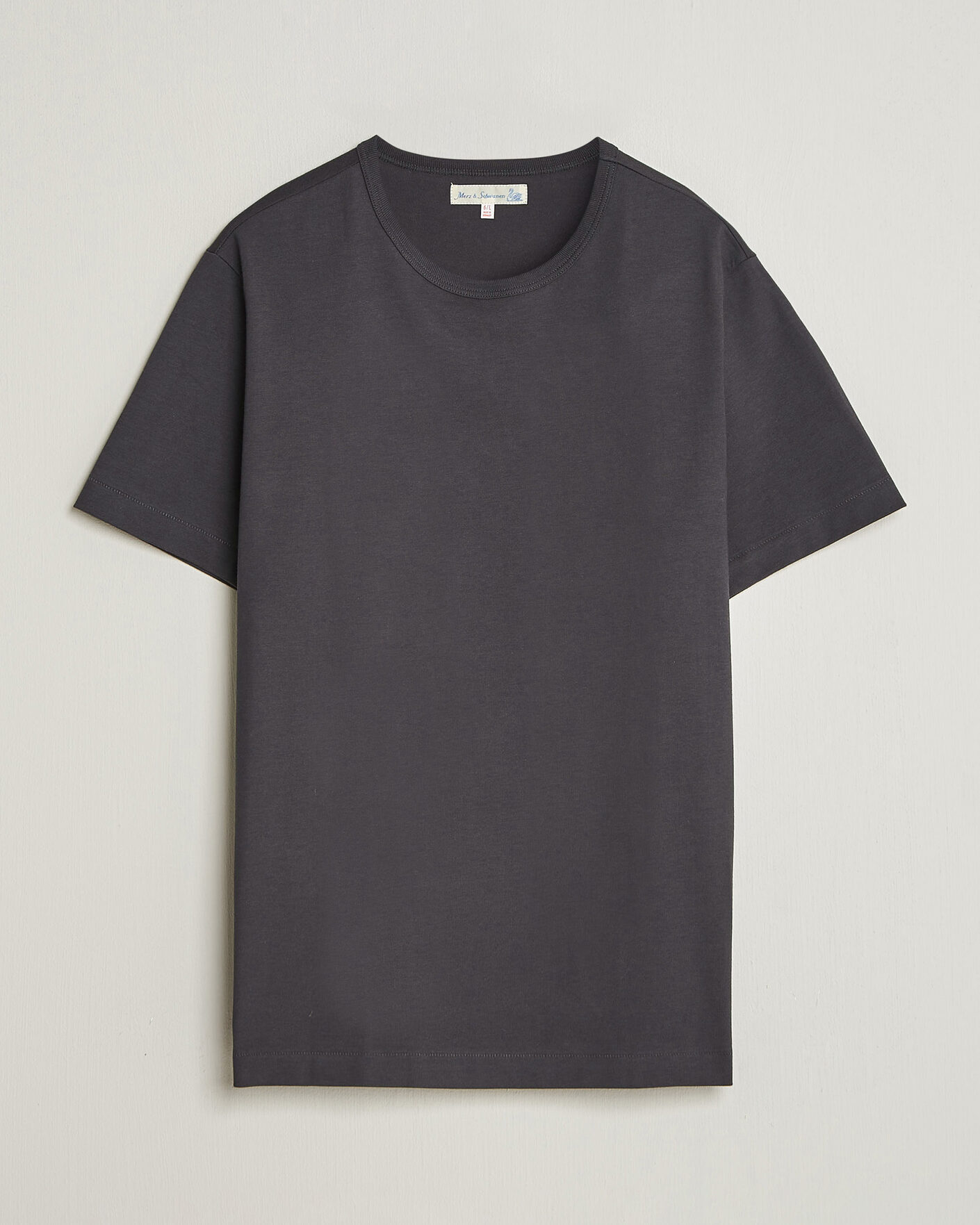 Herre | T-Shirts | Merz b. Schwanen | Classic Fit Sturdy Loopwheeled T-Shirt Charcoal
